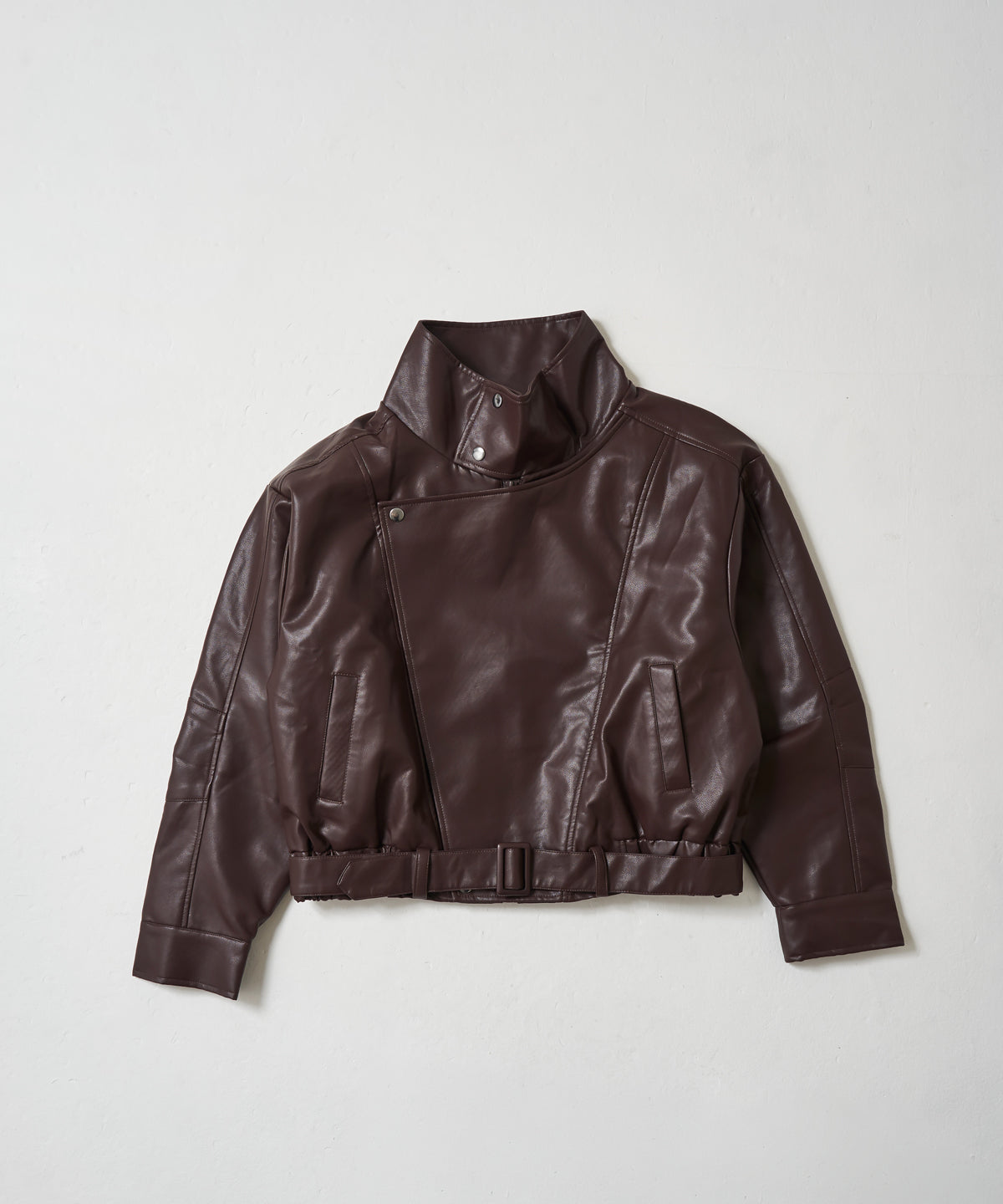 F/LEATHER BIKER JACKET