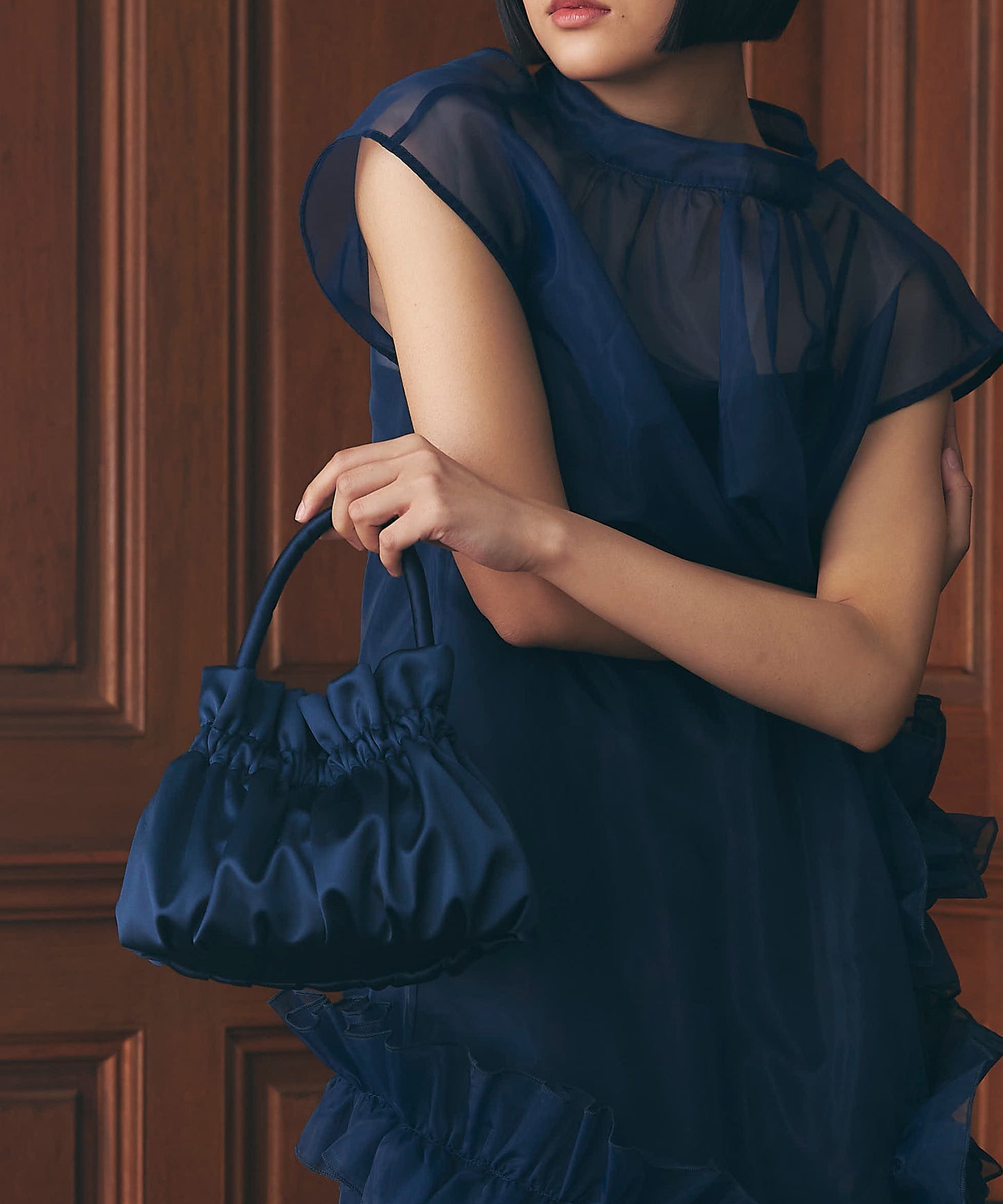 3WAY SATIN PEARL BAG