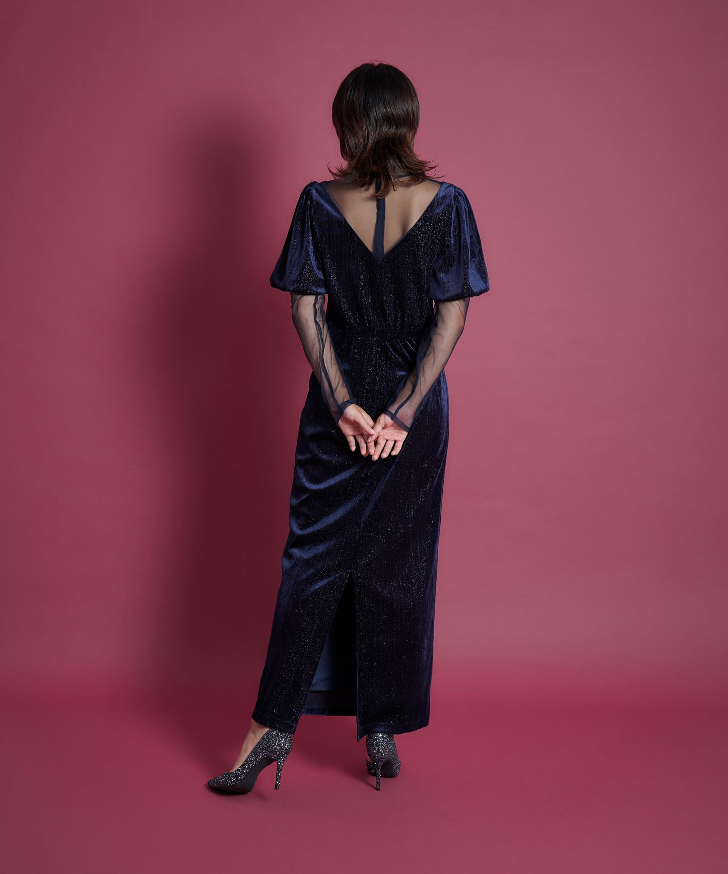 LAME VELVET DRESS
