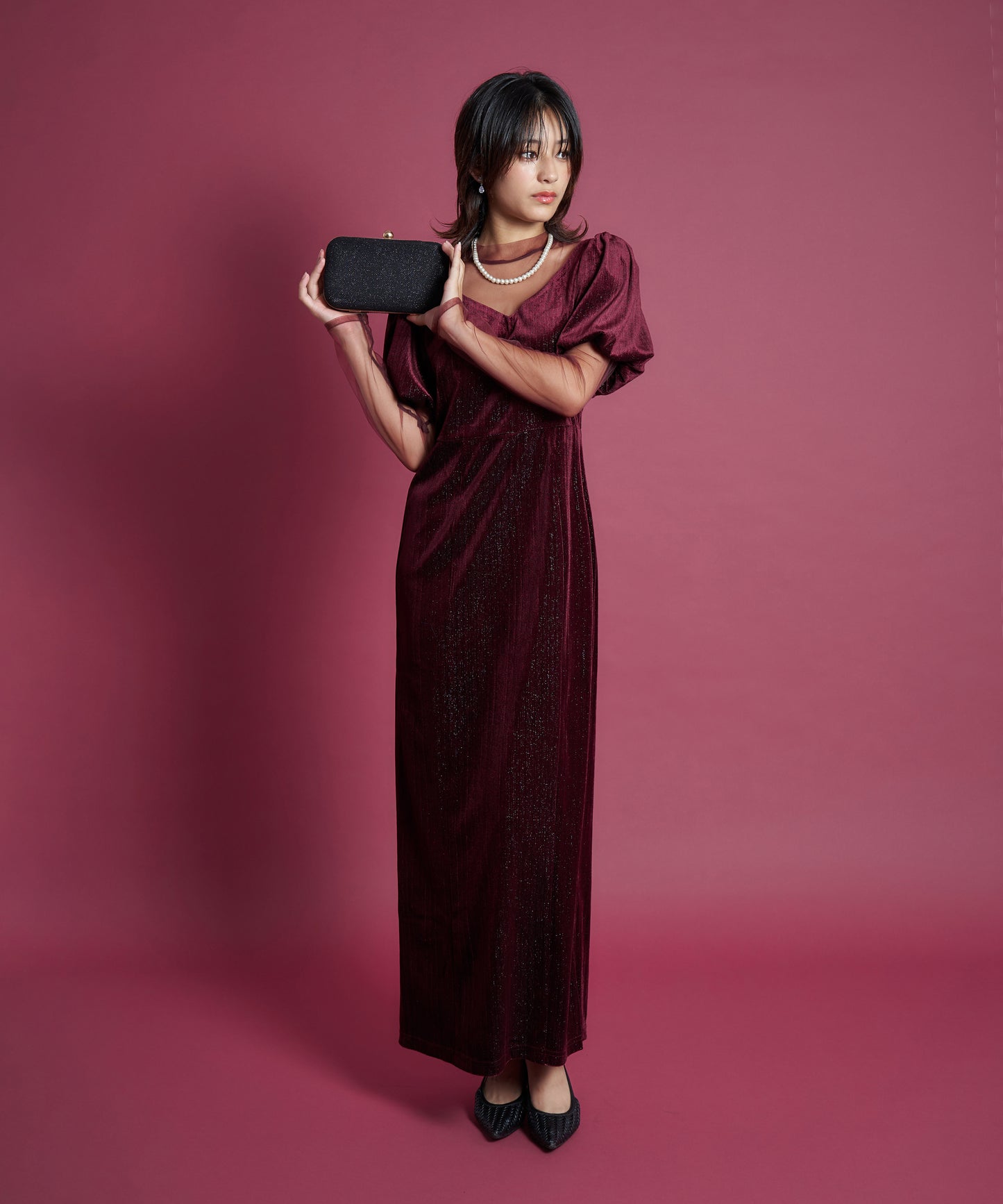 LAME VELVET DRESS