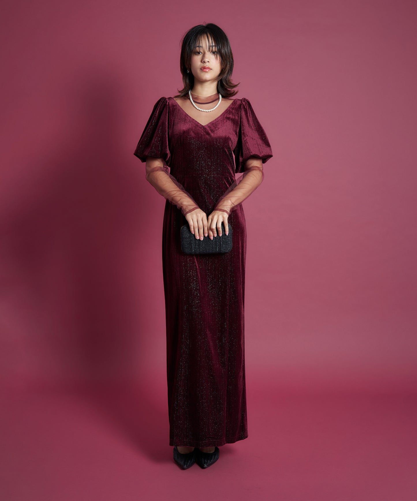 LAME VELVET DRESS