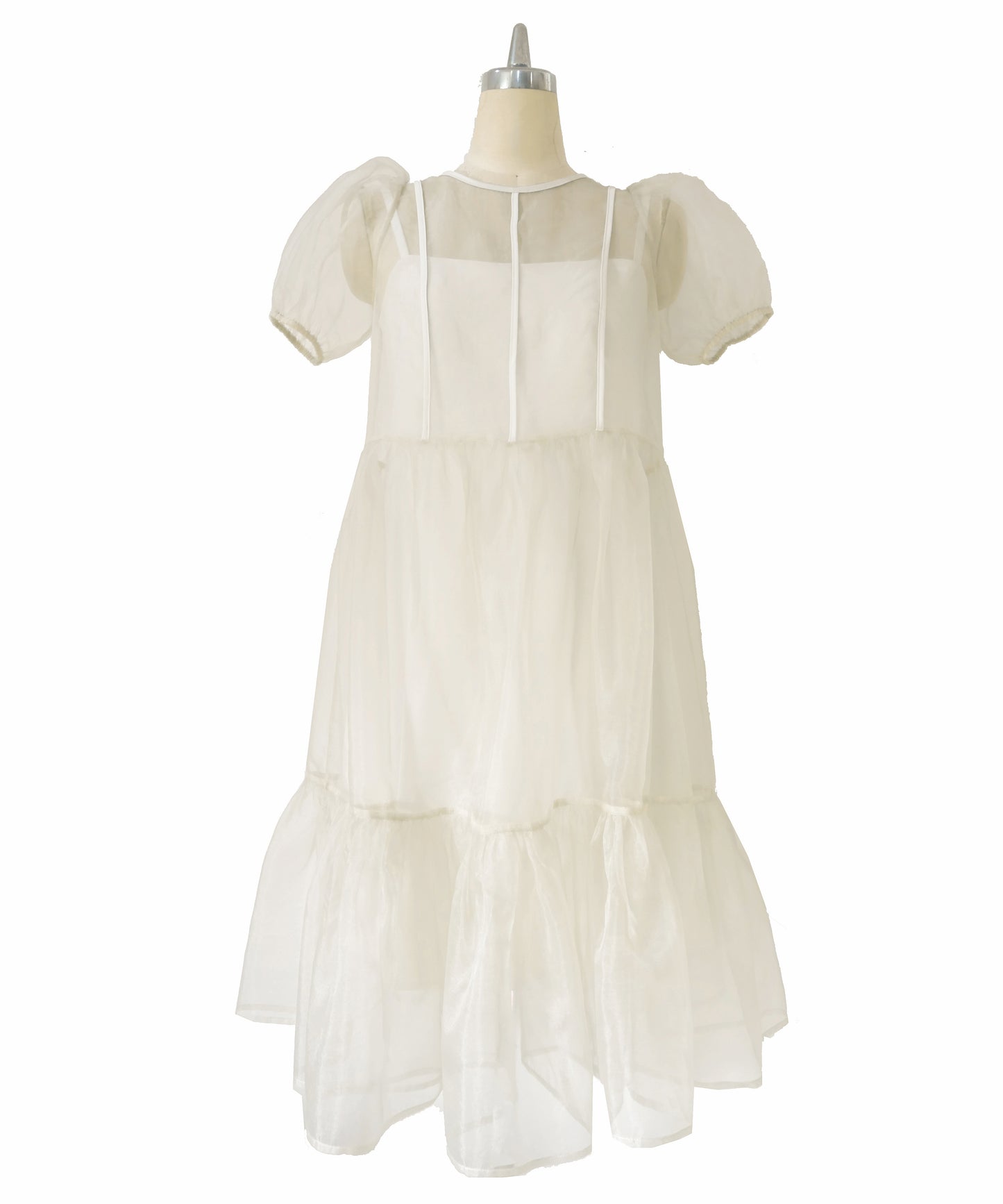 BRENDA ORGANDY MIDI DRESS
