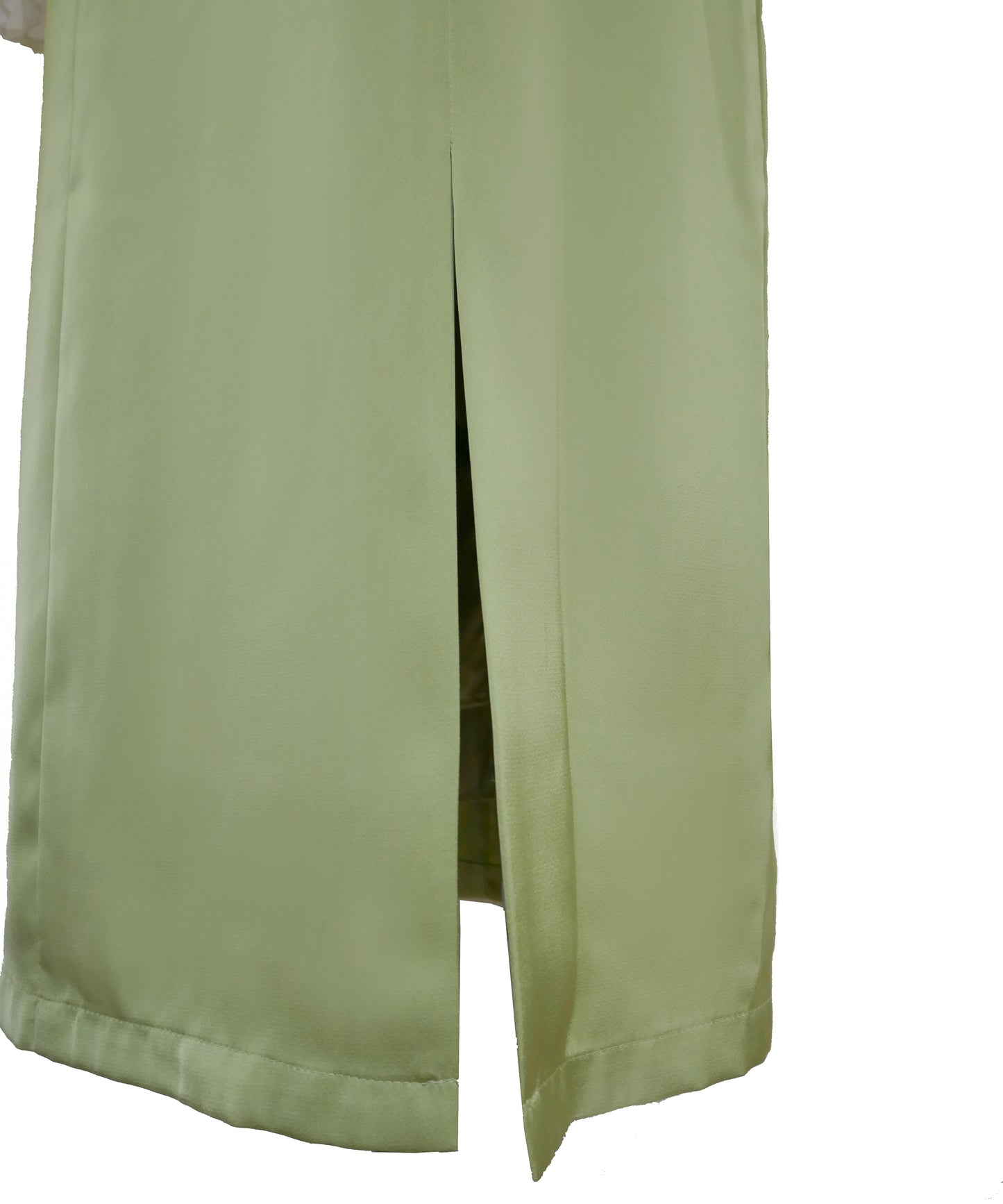 SATIN VOLUME SLEEVE DRESS