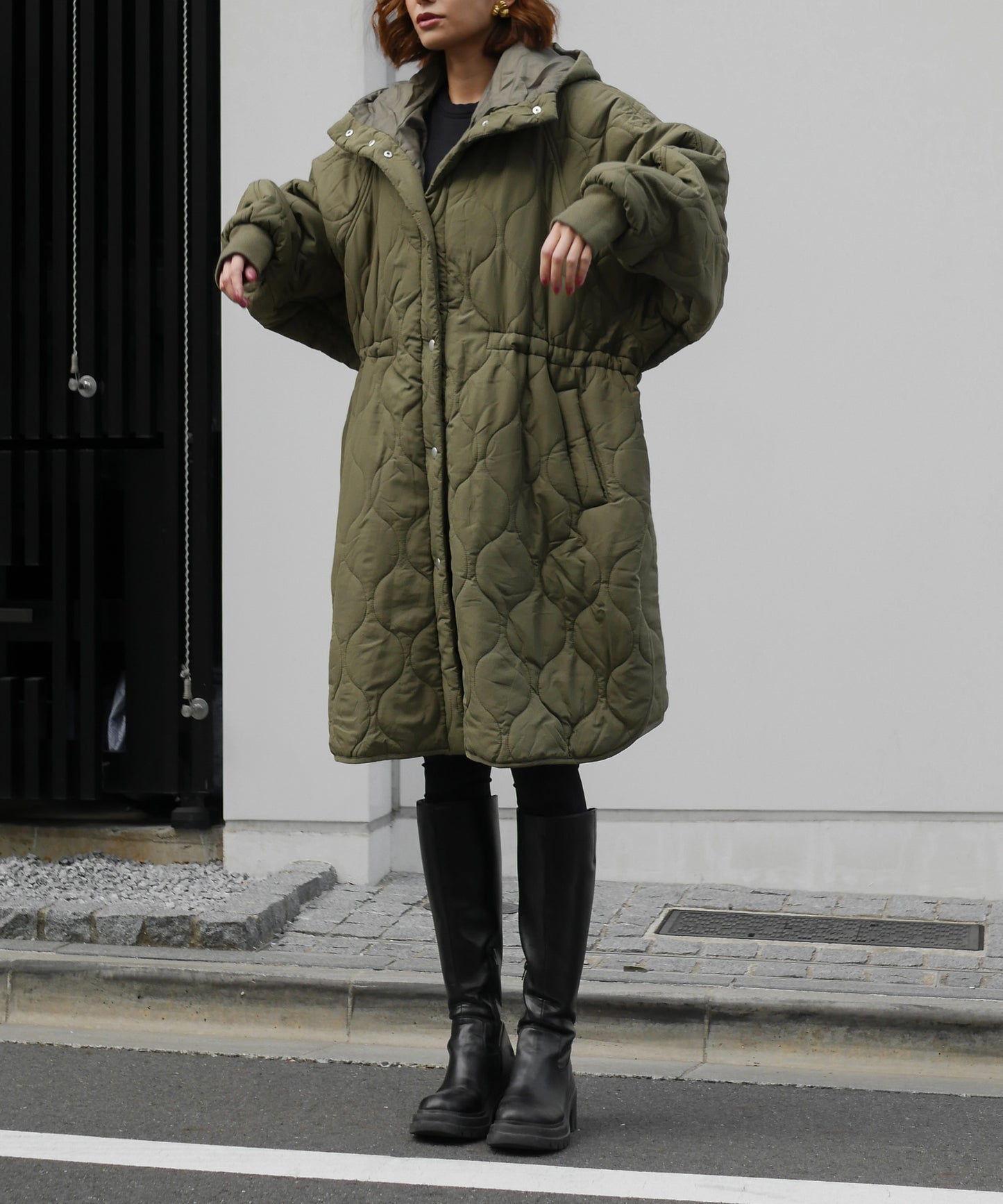 QUILT HOODIE COAT