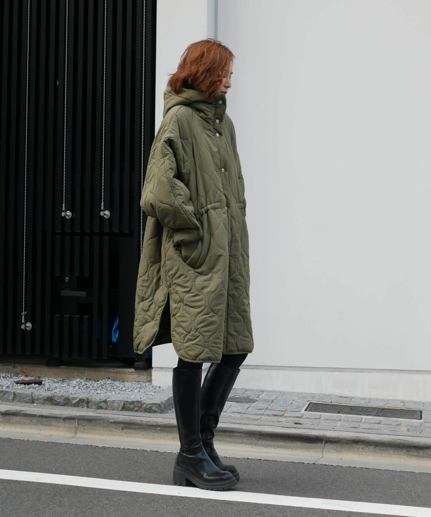 QUILT HOODIE COAT