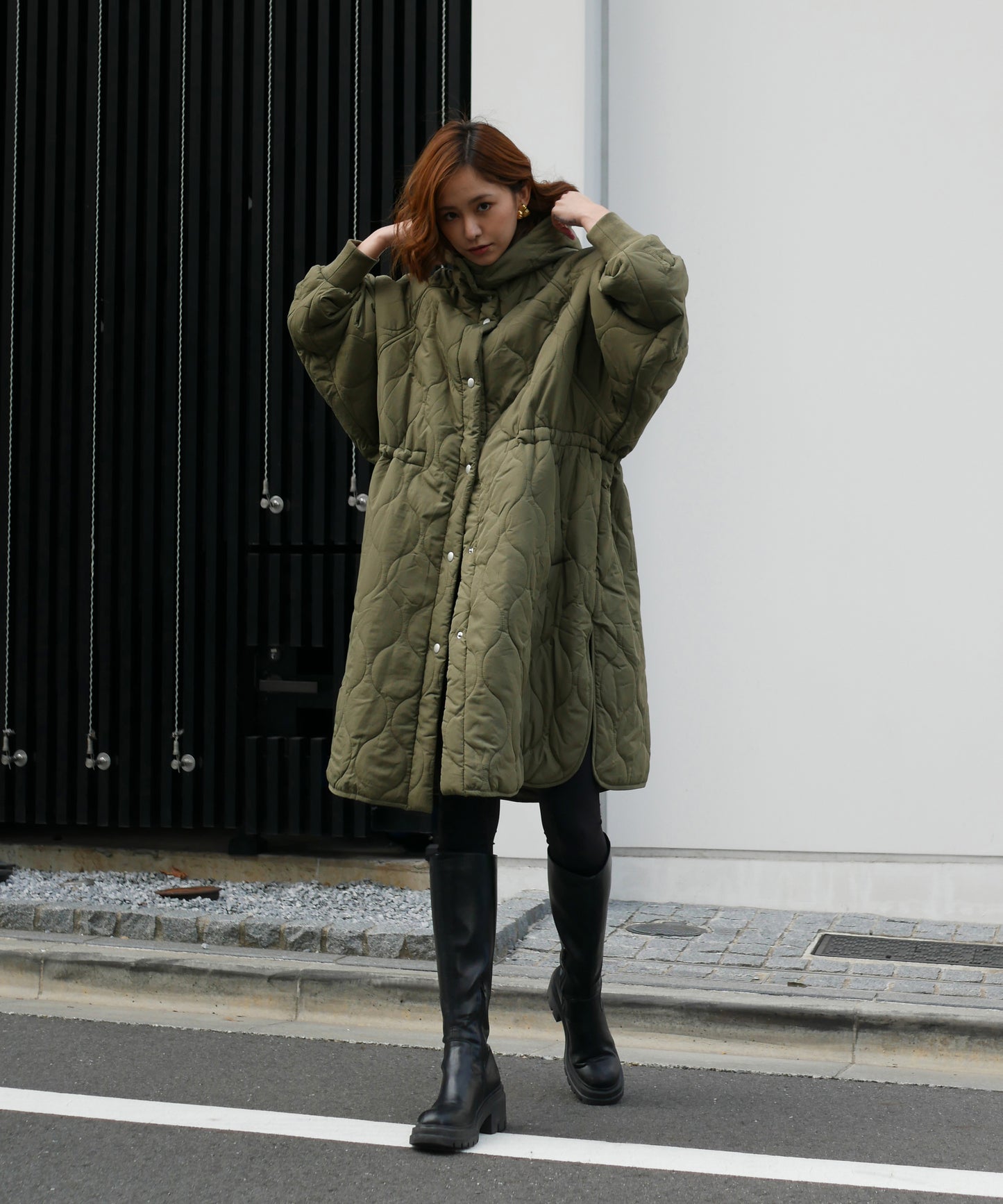 QUILT HOODIE COAT