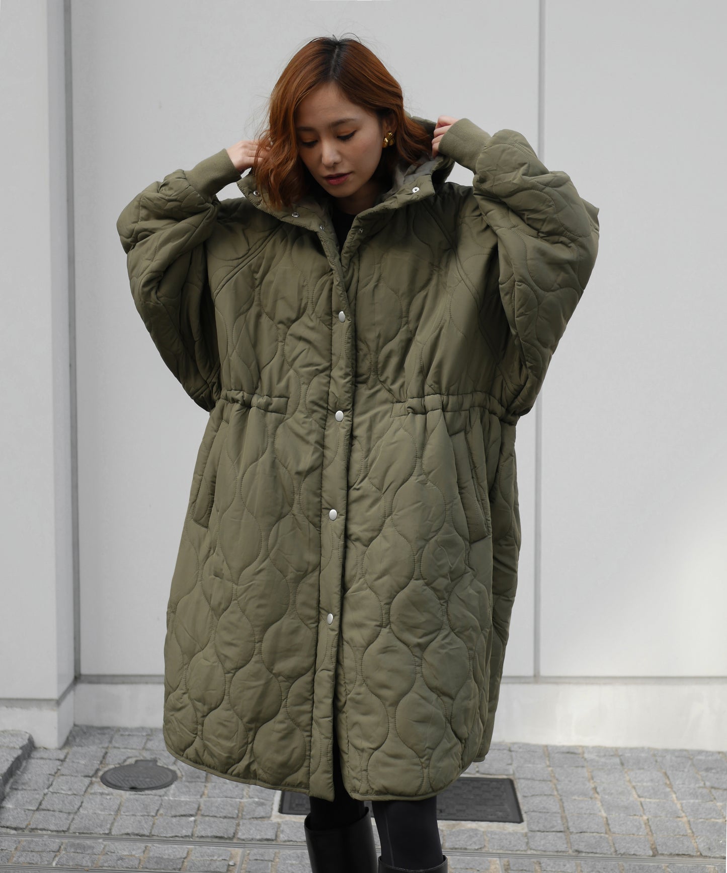 モデルサイズ:160cm B84 W61 H84 / 着用:カーキ