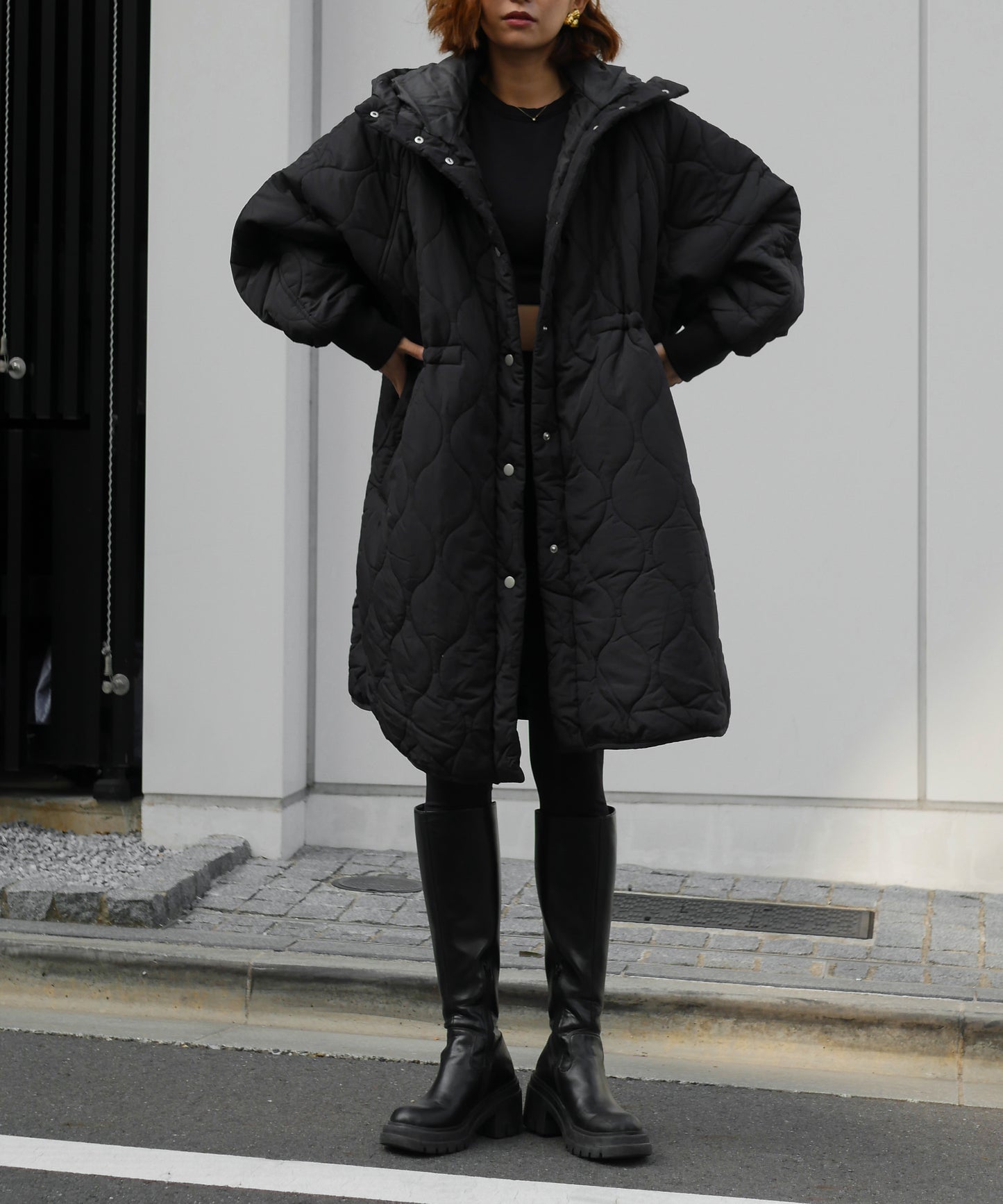 QUILT HOODIE COAT