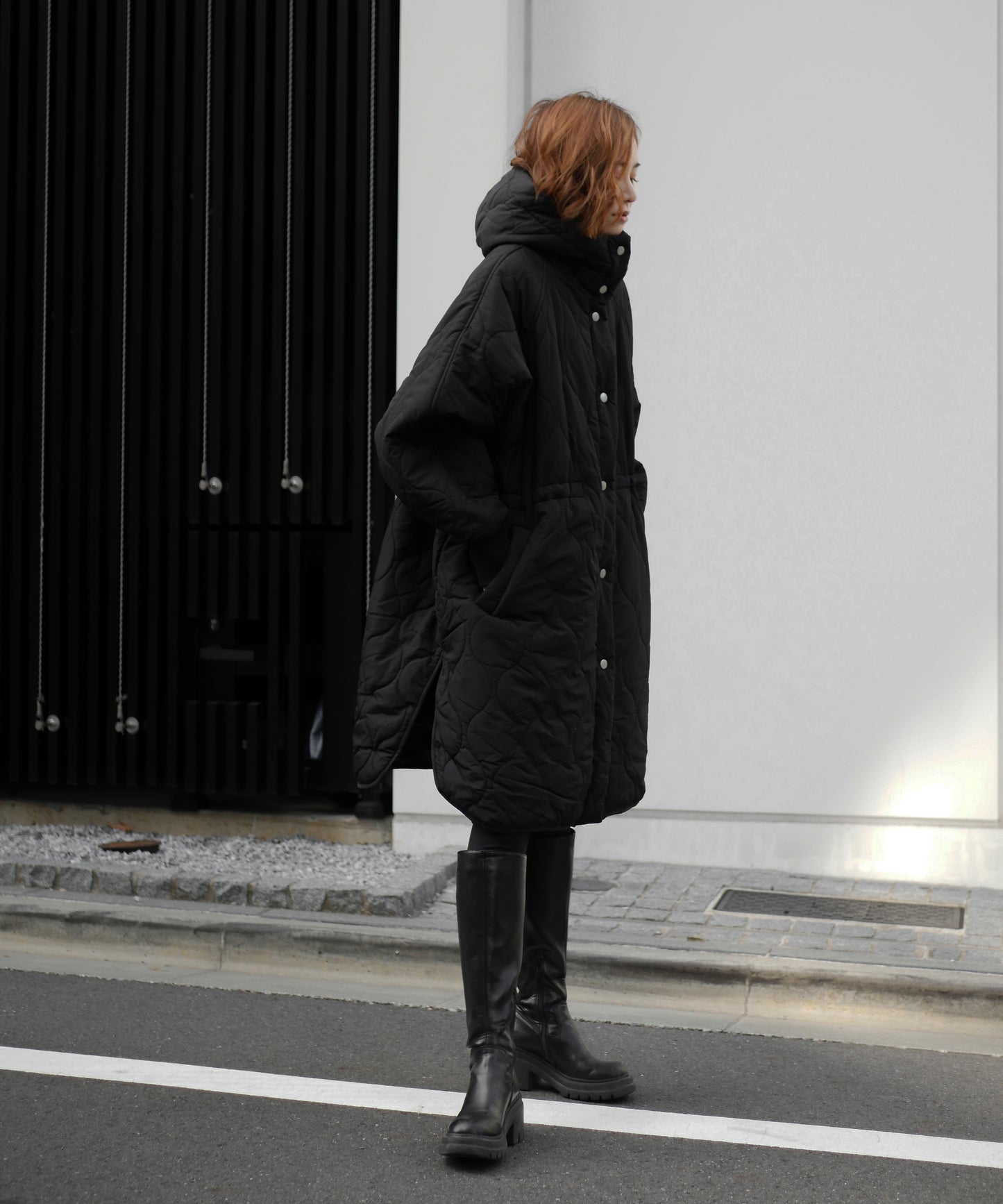 QUILT HOODIE COAT