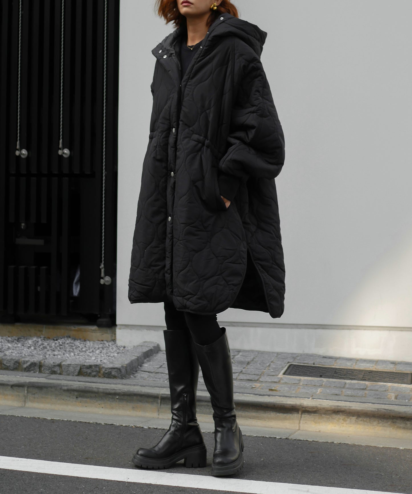 QUILT HOODIE COAT