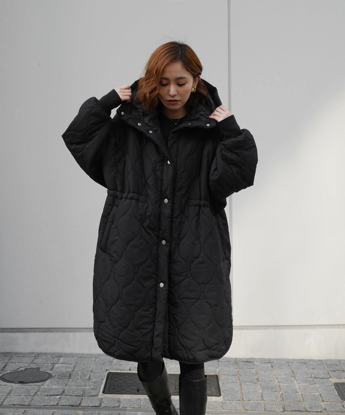 QUILT HOODIE COAT