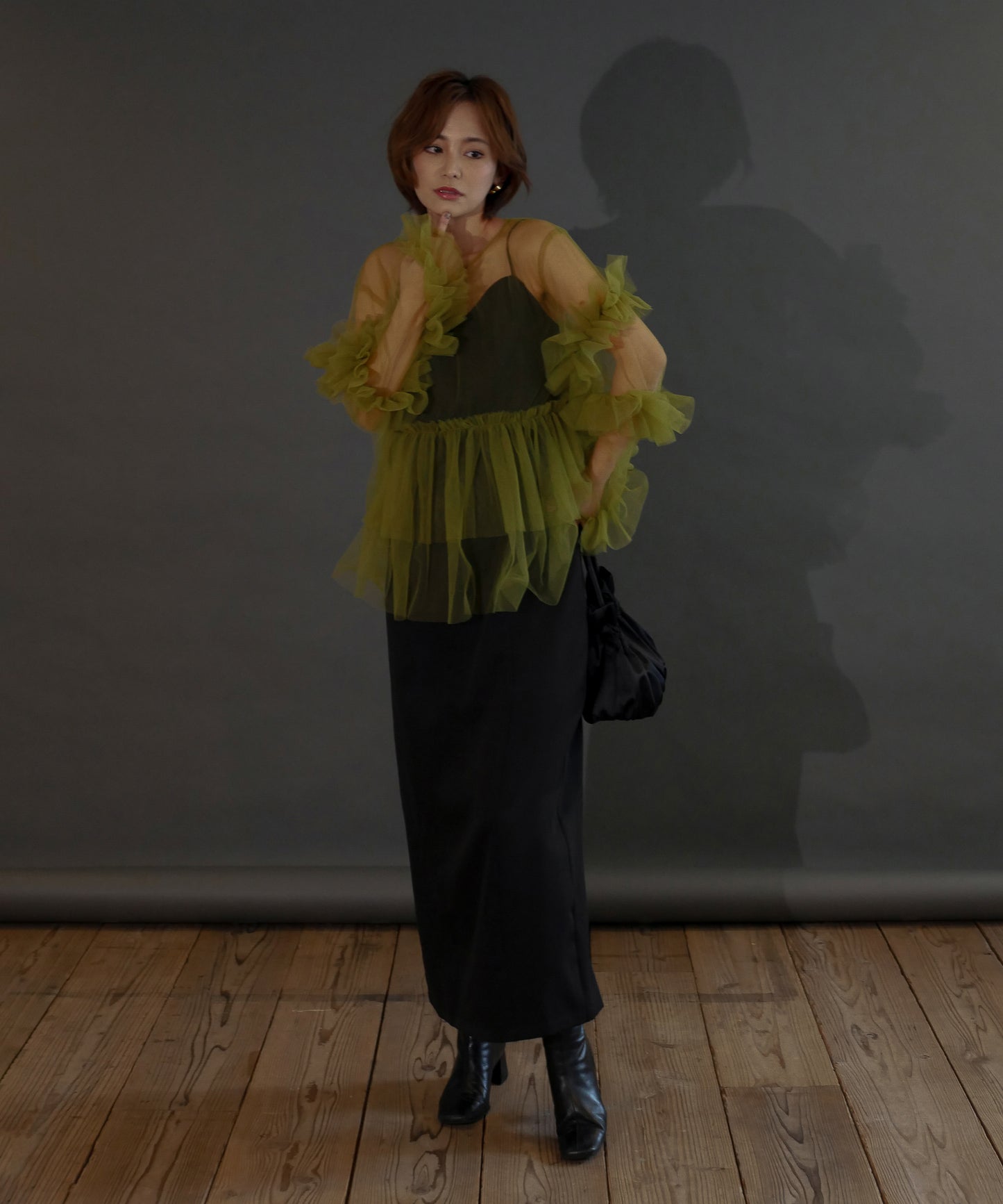 FRILL TULE TOP