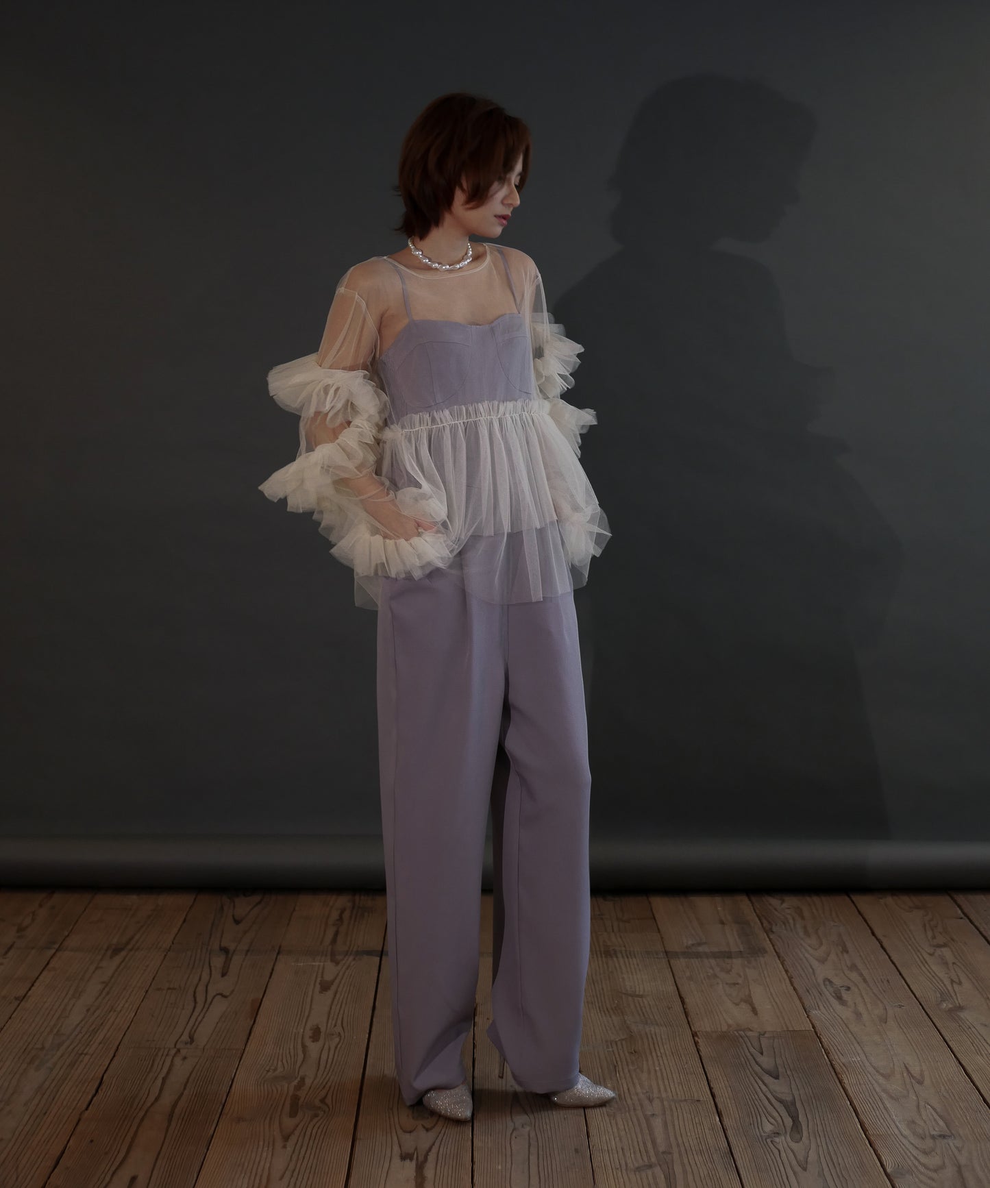 FRILL TULE TOP