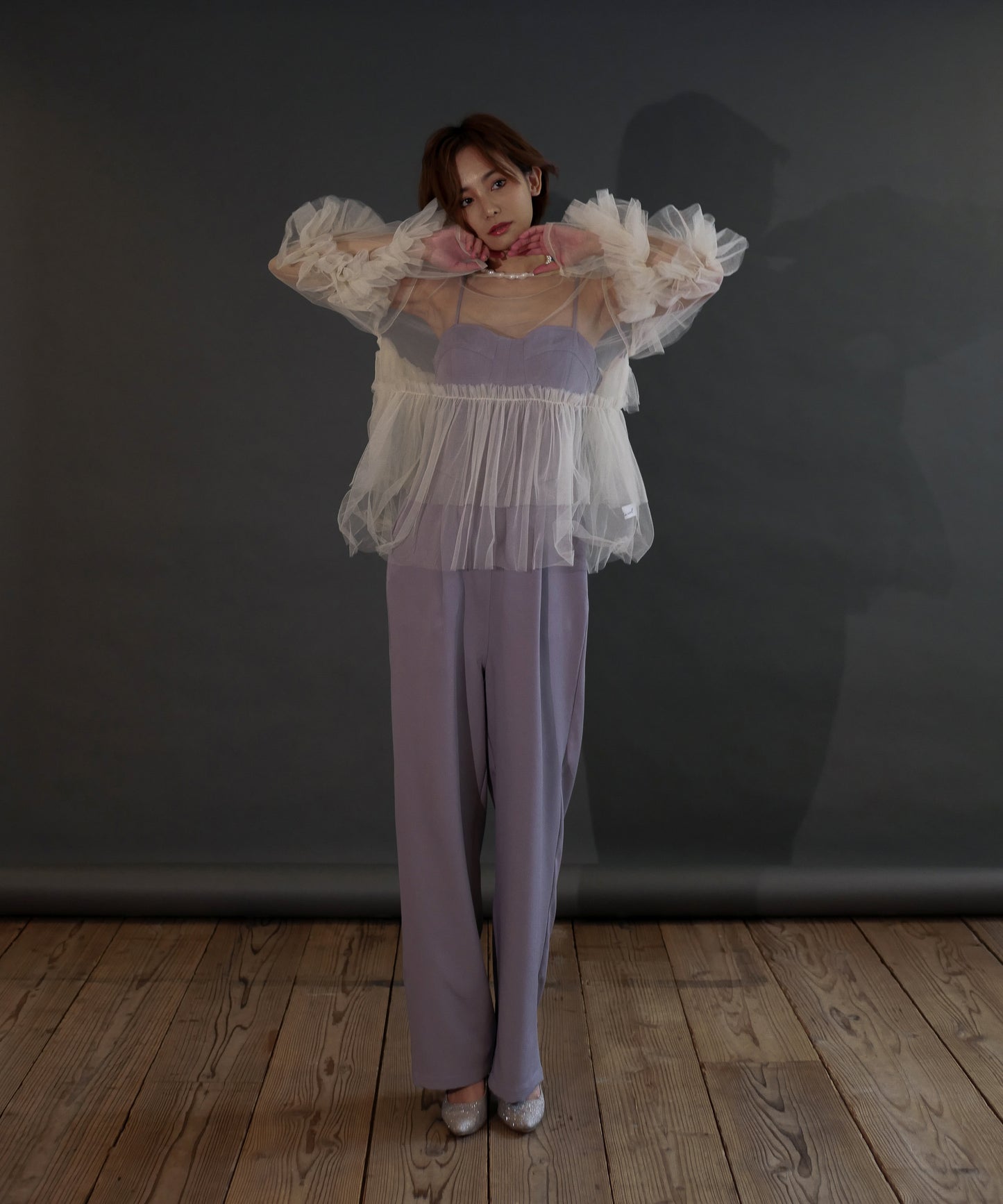 FRILL TULE TOP
