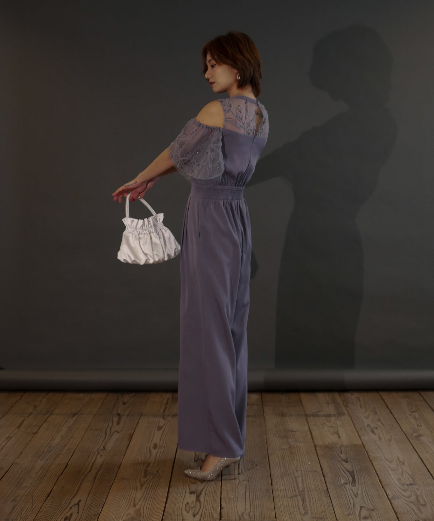 2WAY FRINGE LACE PANTS DRESS