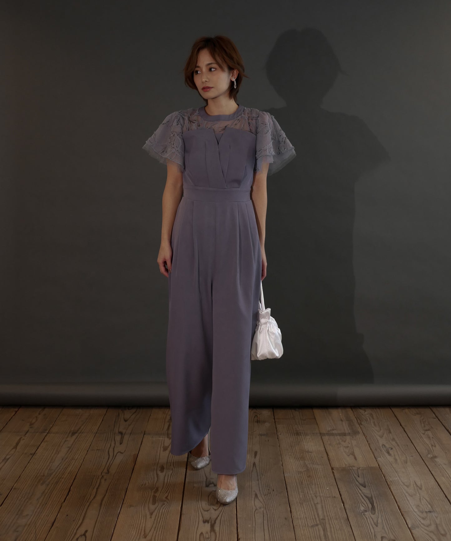 2WAY FRINGE LACE PANTS DRESS