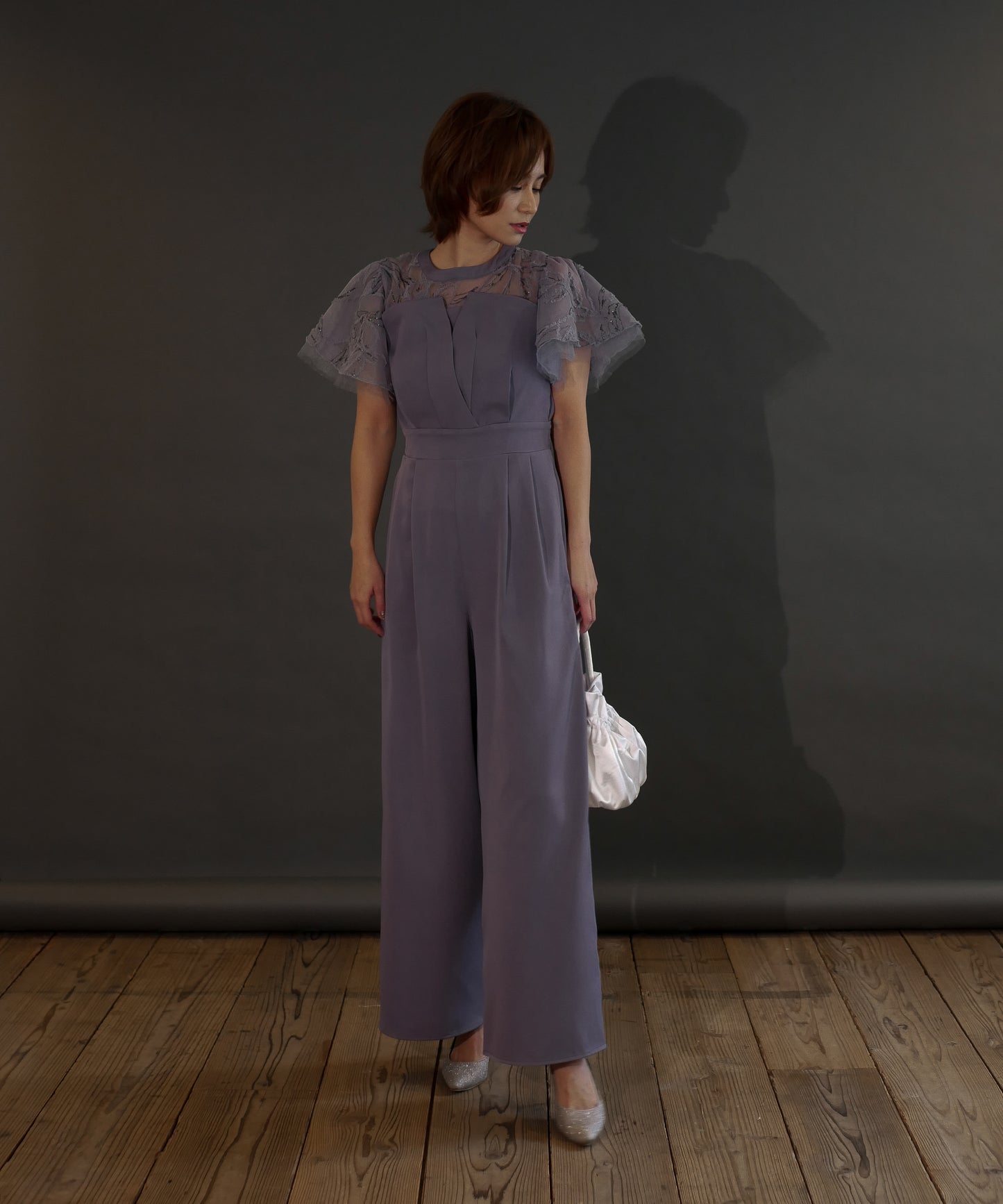 2WAY FRINGE LACE PANTS DRESS