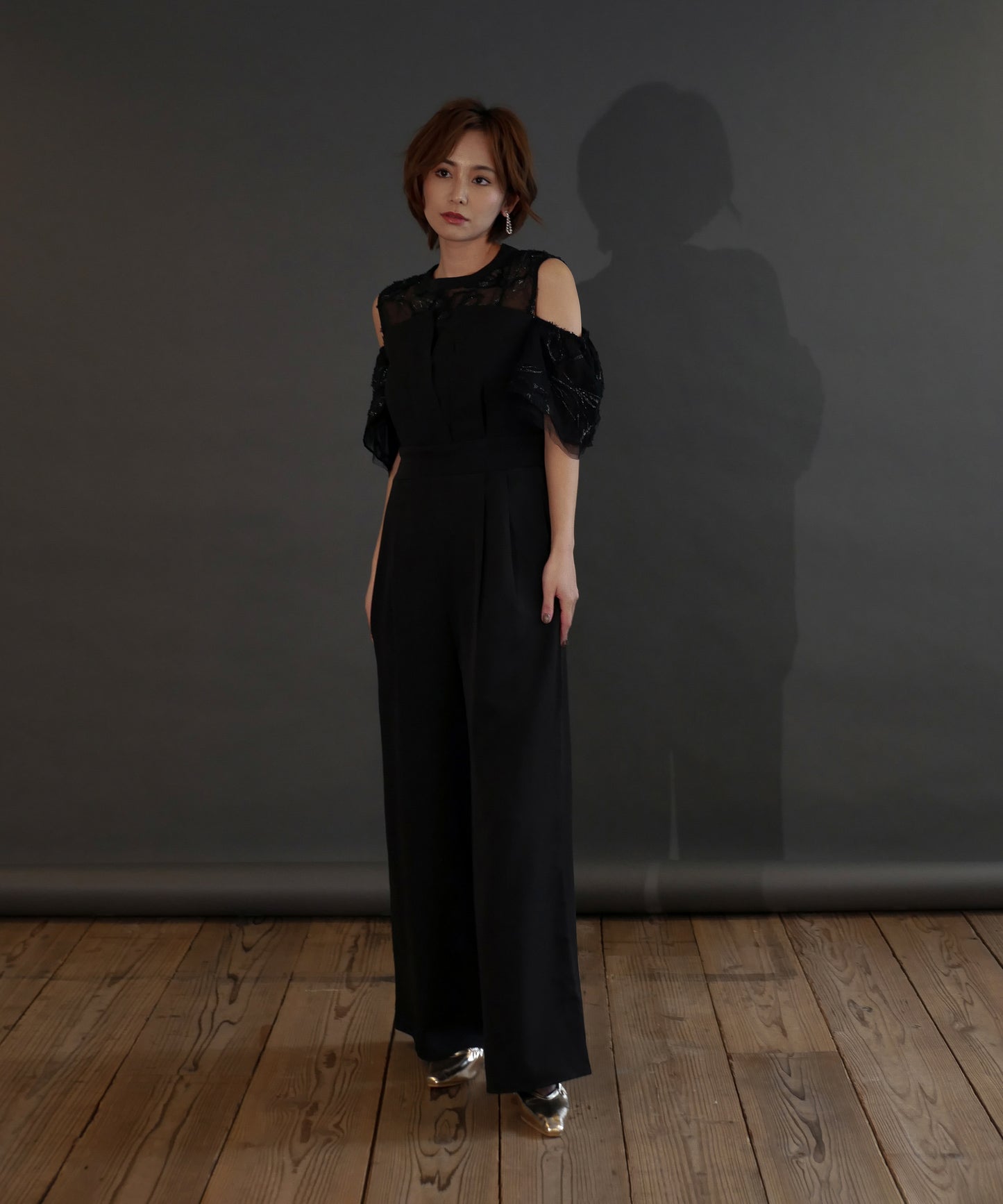 2WAY FRINGE LACE PANTS DRESS