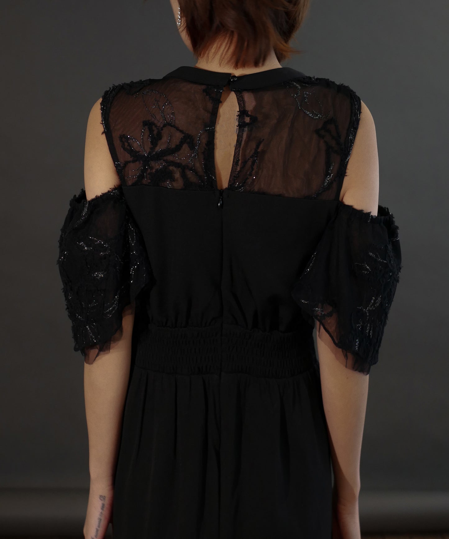 2WAY FRINGE LACE PANTS DRESS
