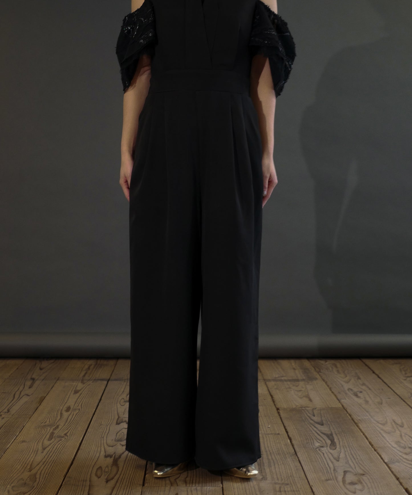 2WAY FRINGE LACE PANTS DRESS