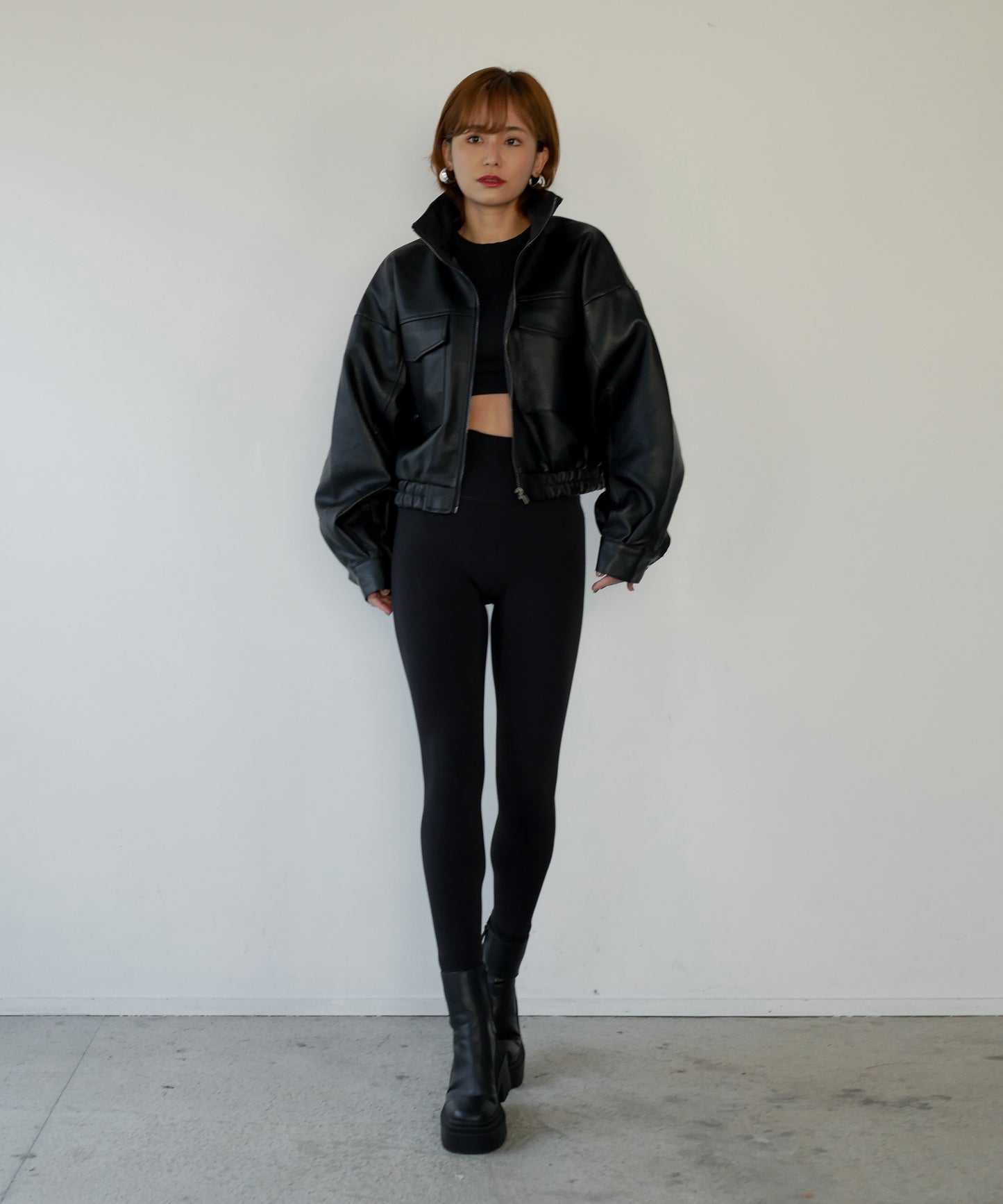 F/LEATHER SHORT BLOUSON