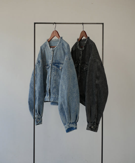 CUT OFF DENIM JACKET
