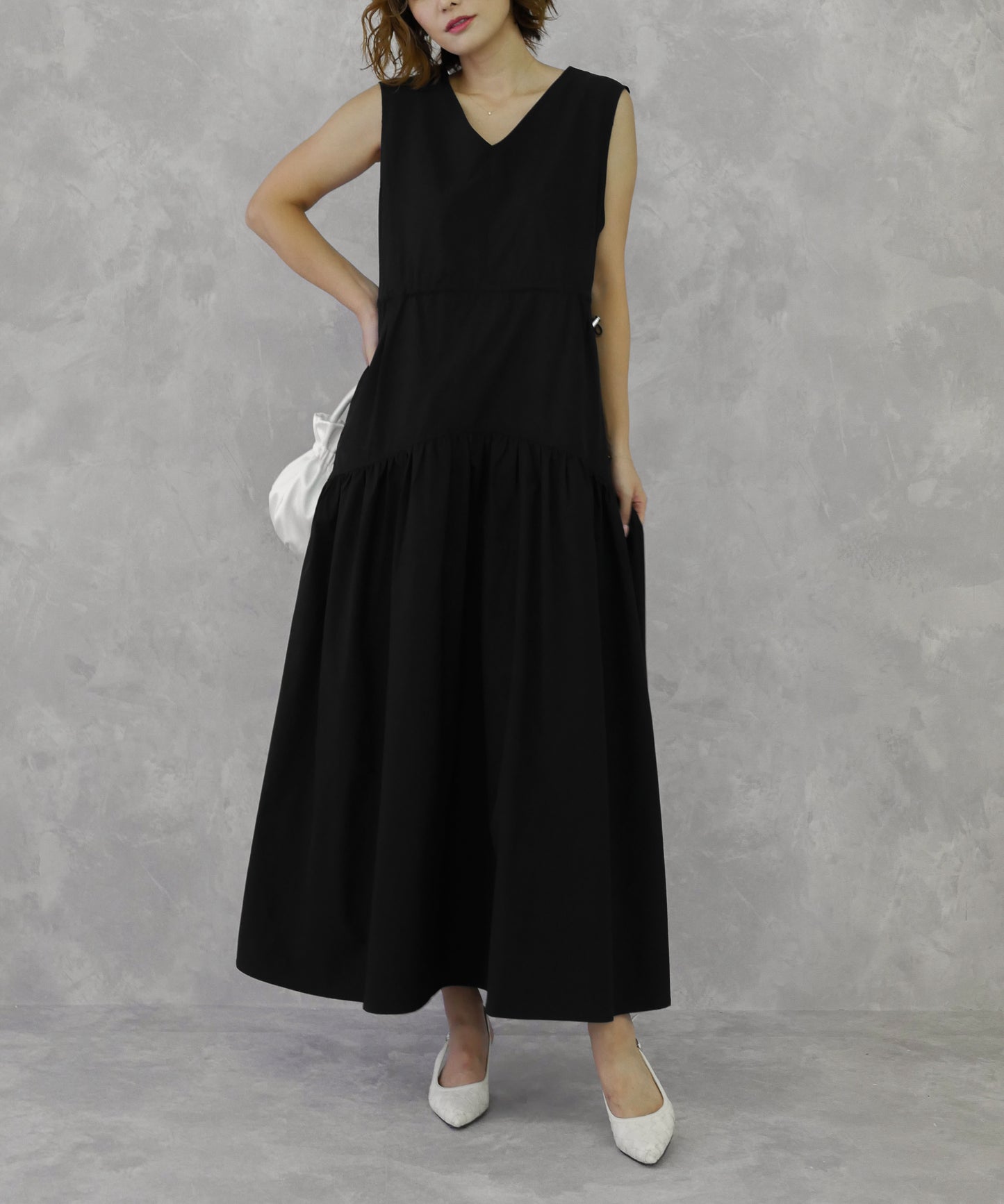 TIERED DRAWSTRING ONEPIECE