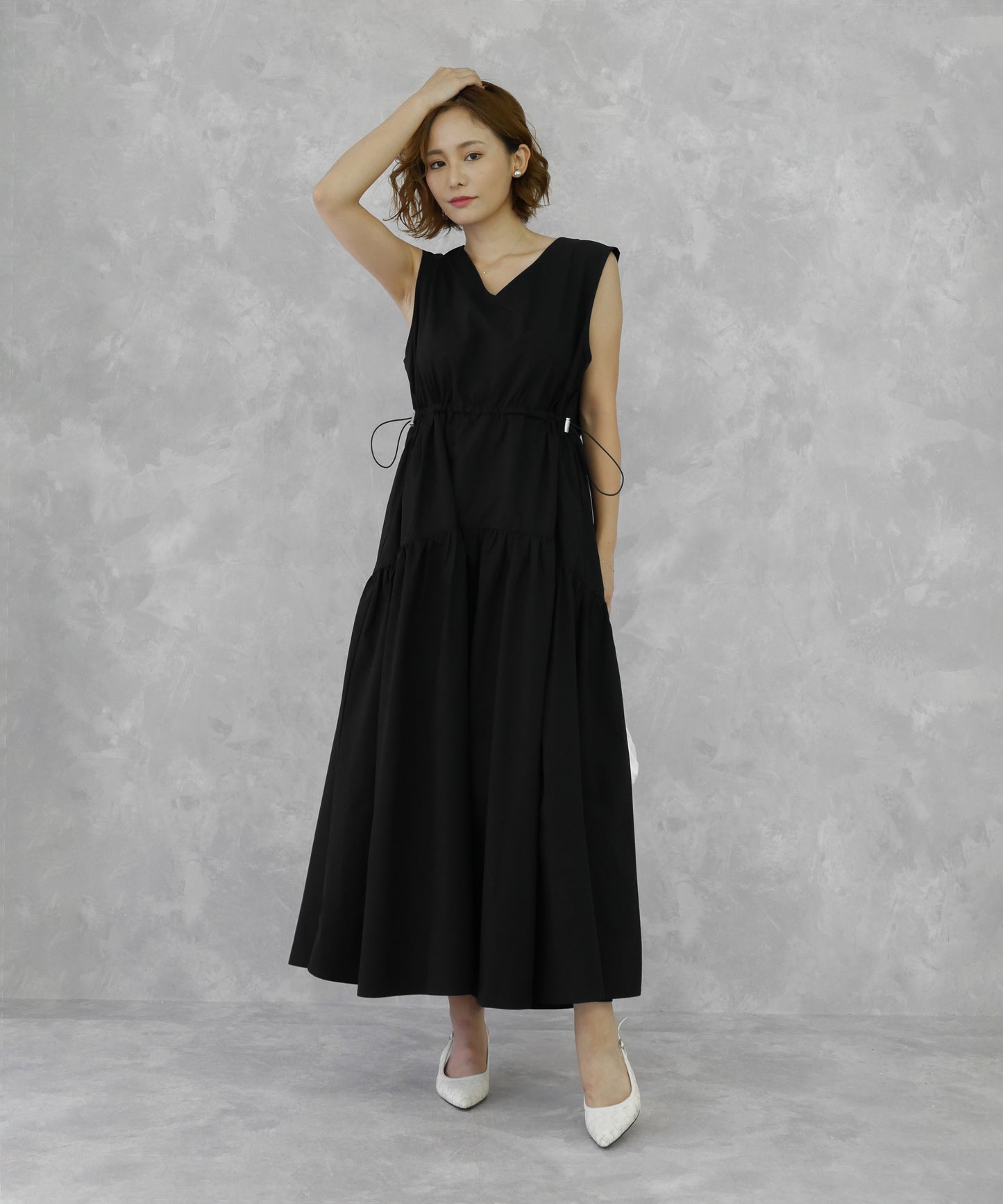 TIERED DRAWSTRING ONEPIECE