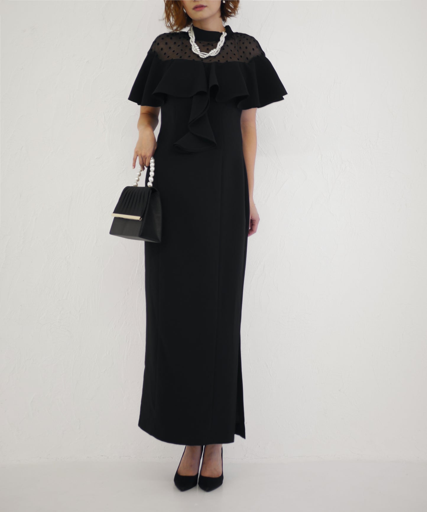 DOT FRILL DRESS