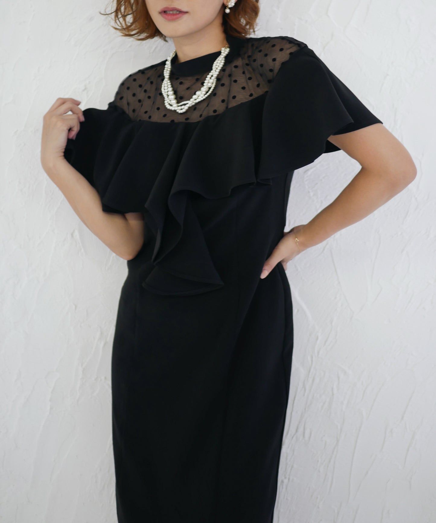 DOT FRILL DRESS
