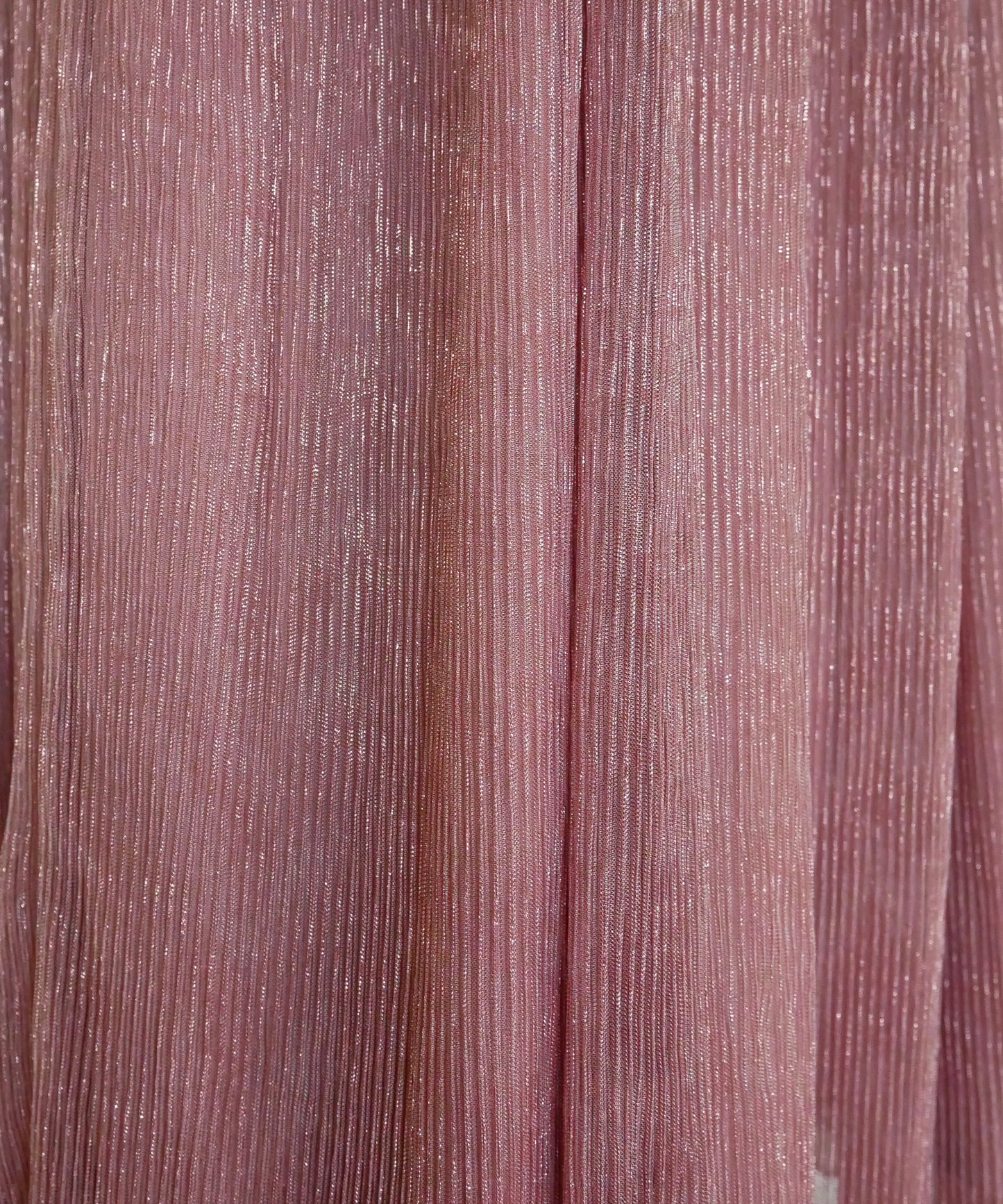 LAME PLEATS DRESS
