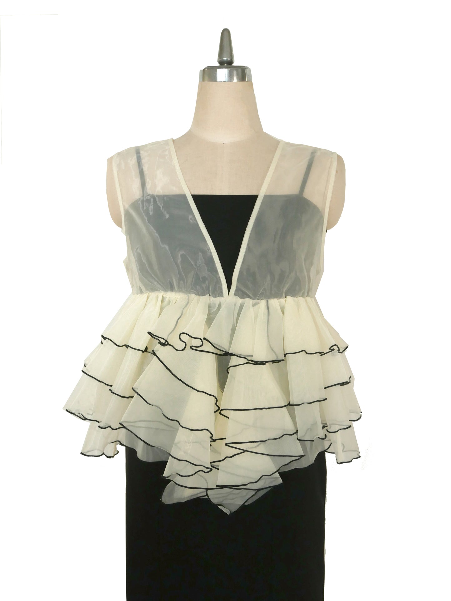 SHEER VOLUME TOP DRESS