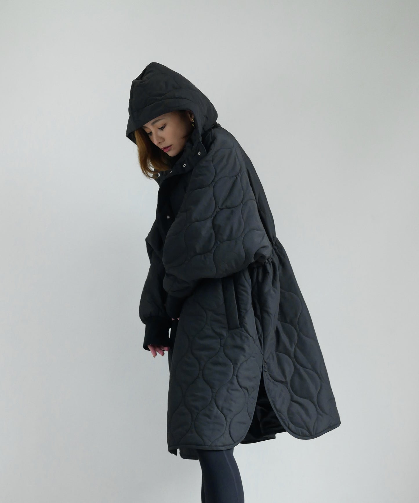 QUILT HOODIE COAT