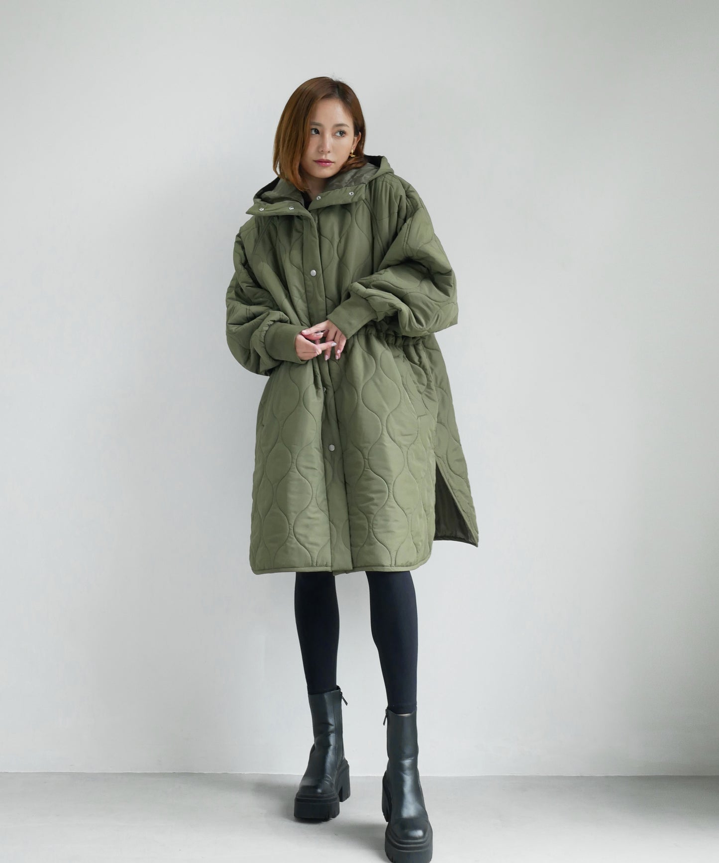 QUILT HOODIE COAT