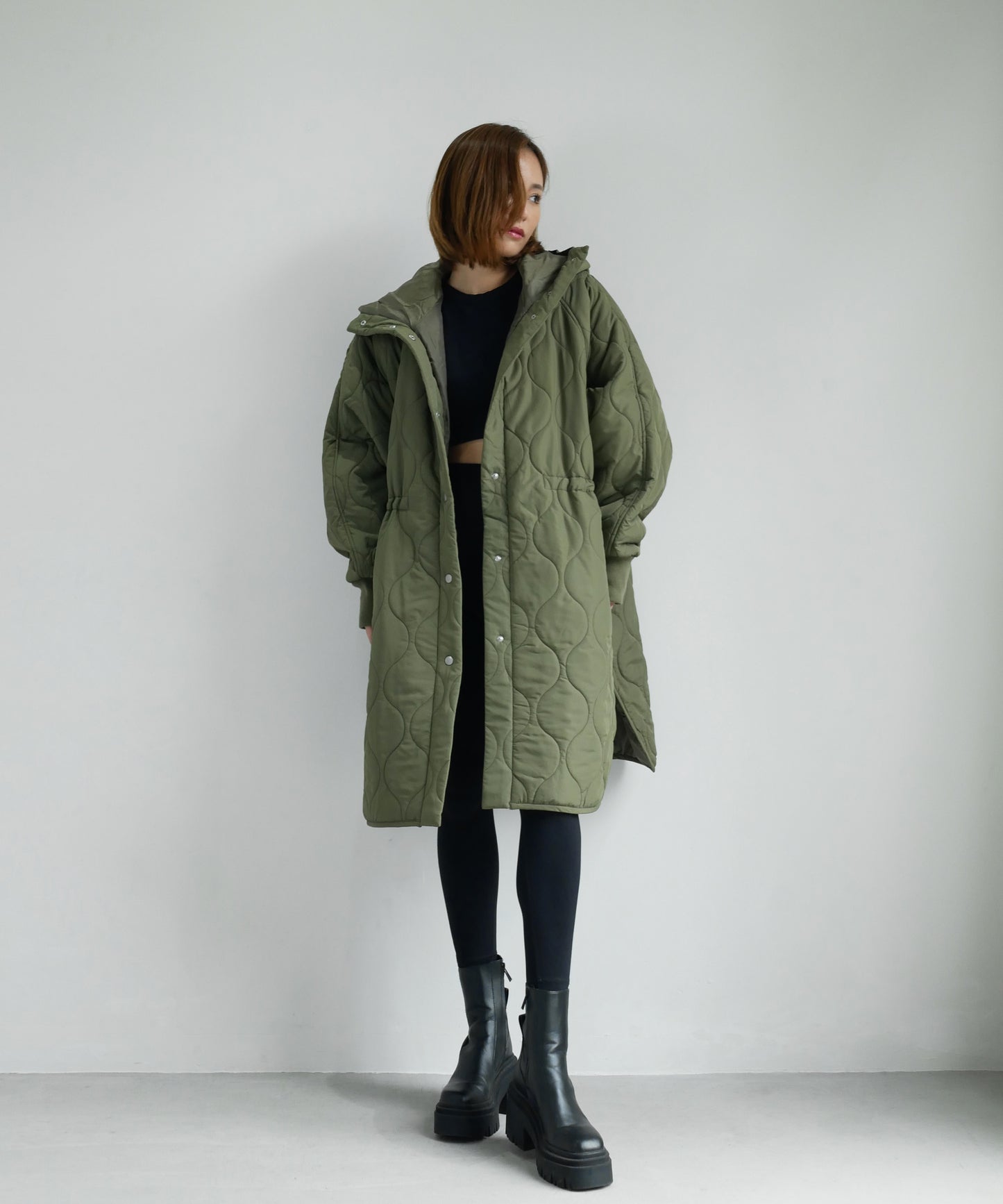QUILT HOODIE COAT