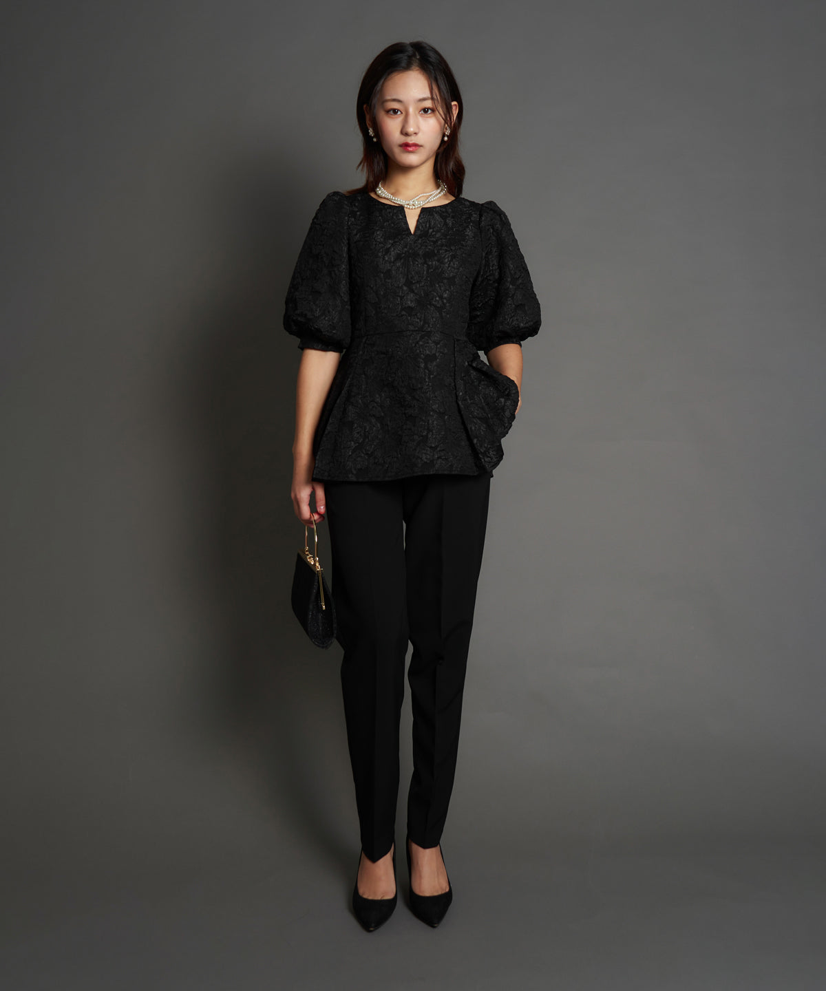 JAQURD PEPLUM SET UP