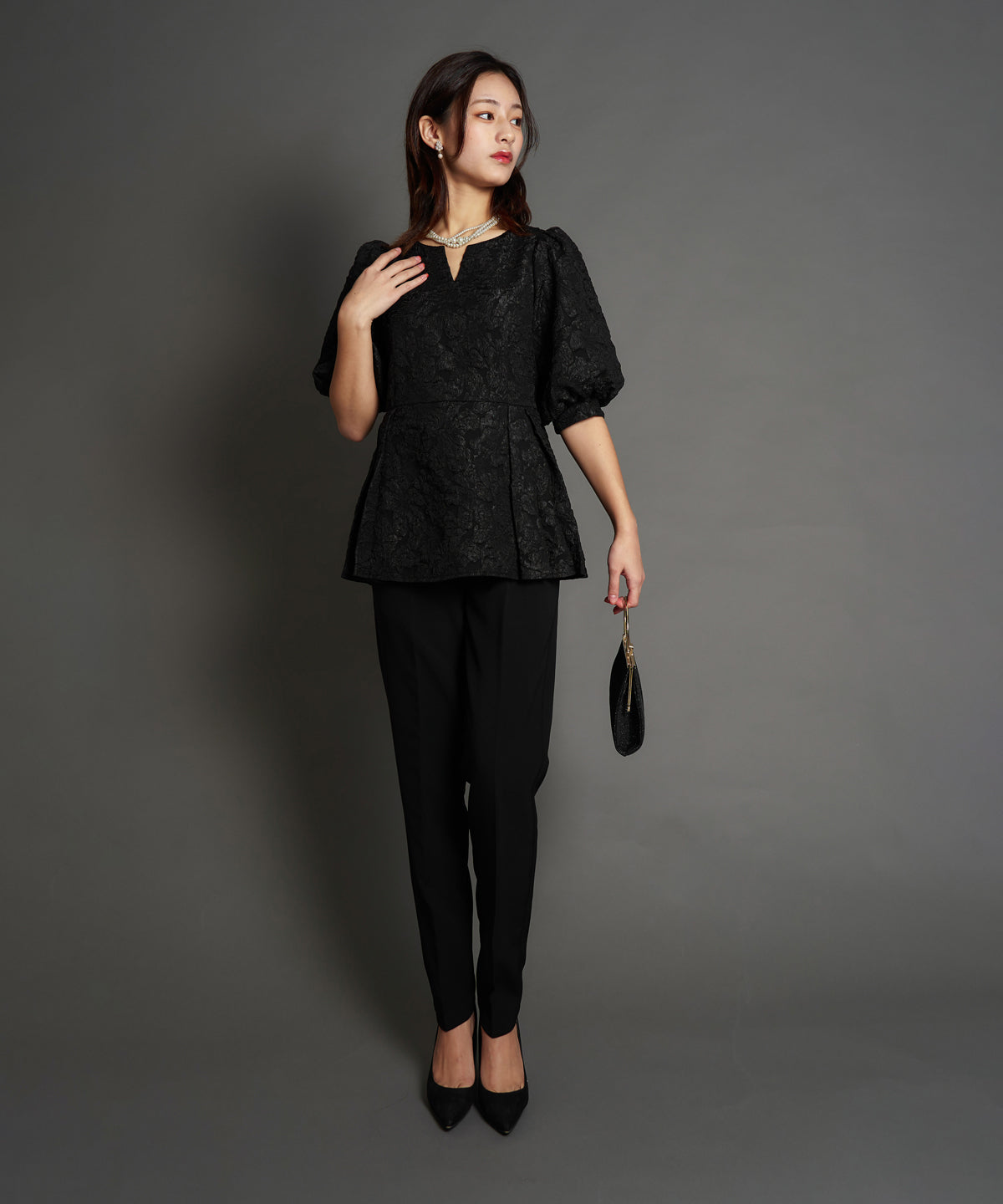 JAQURD PEPLUM SET UP