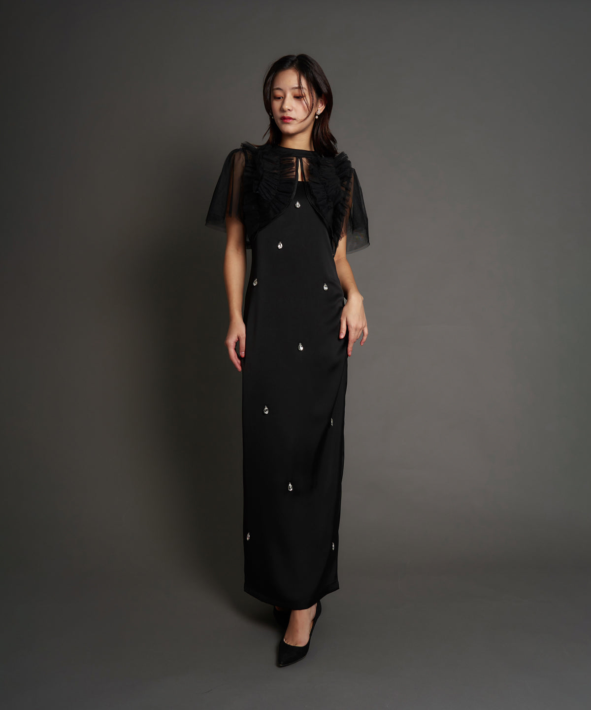 SATIN BIJOU SET DRESS