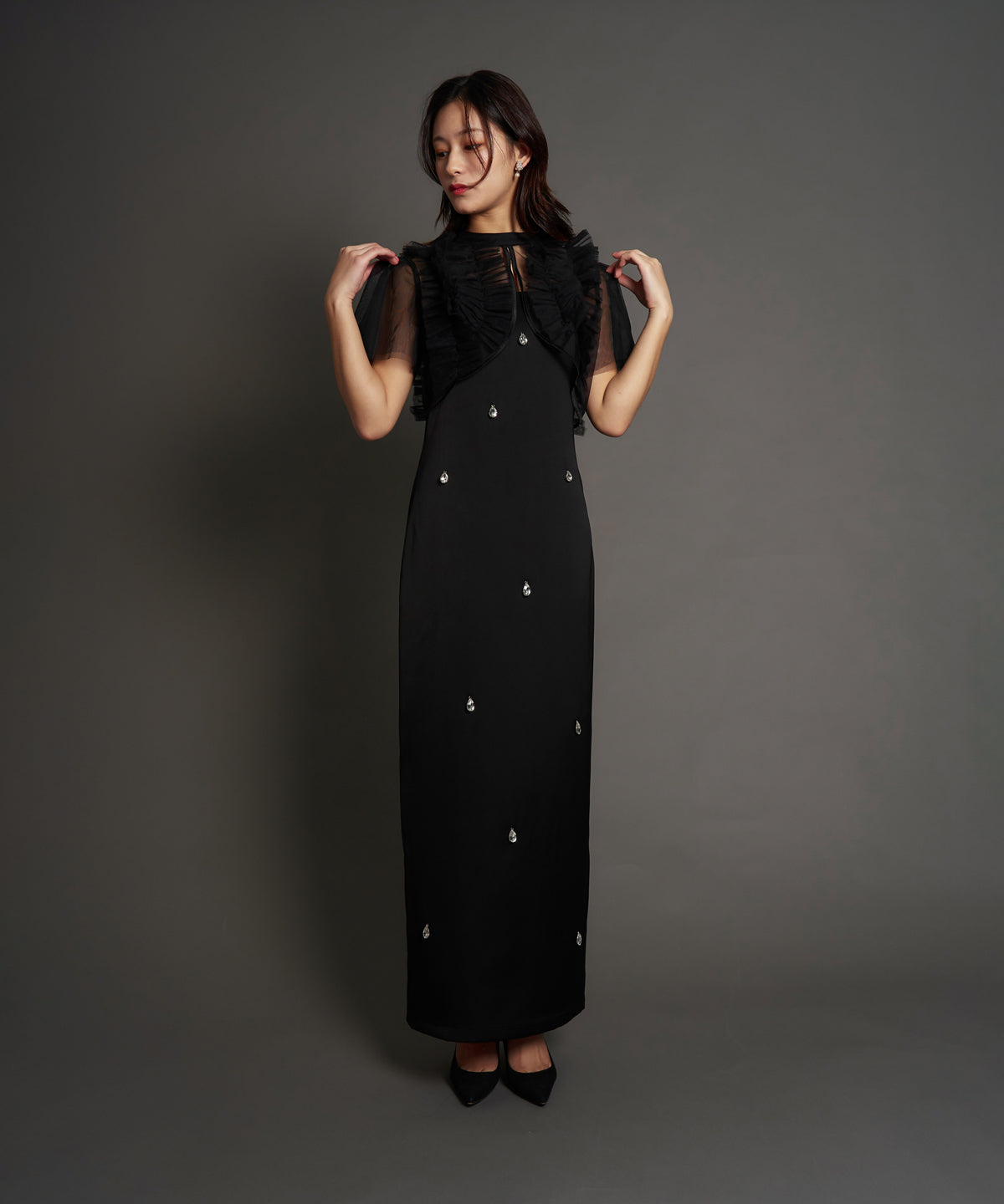 SATIN BIJOU SET DRESS