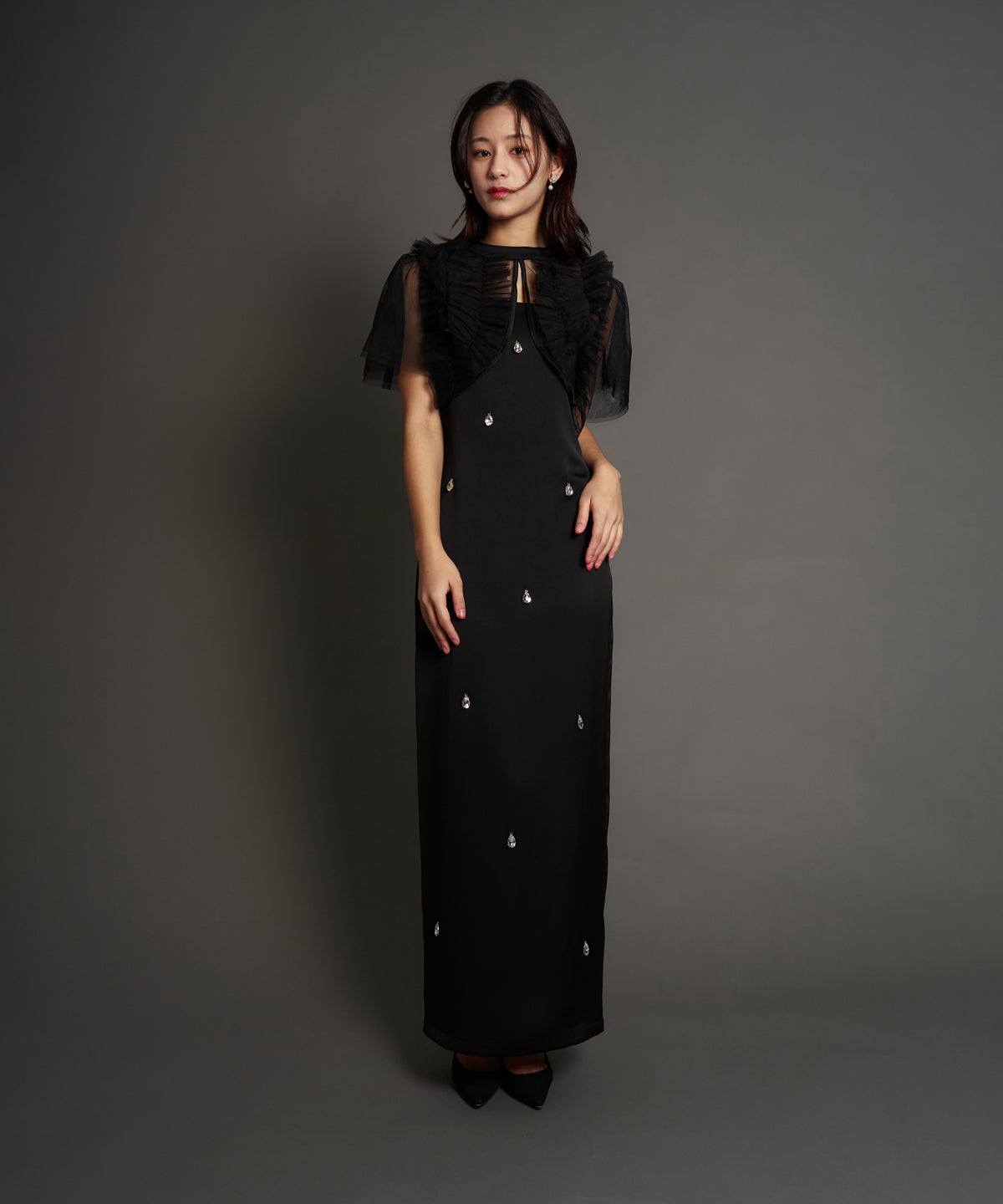 SATIN BIJOU SET DRESS