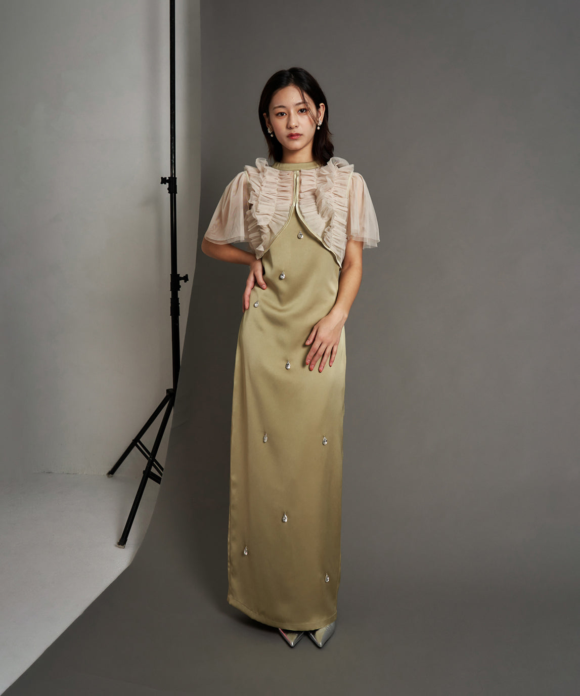 SATIN BIJOU SET DRESS