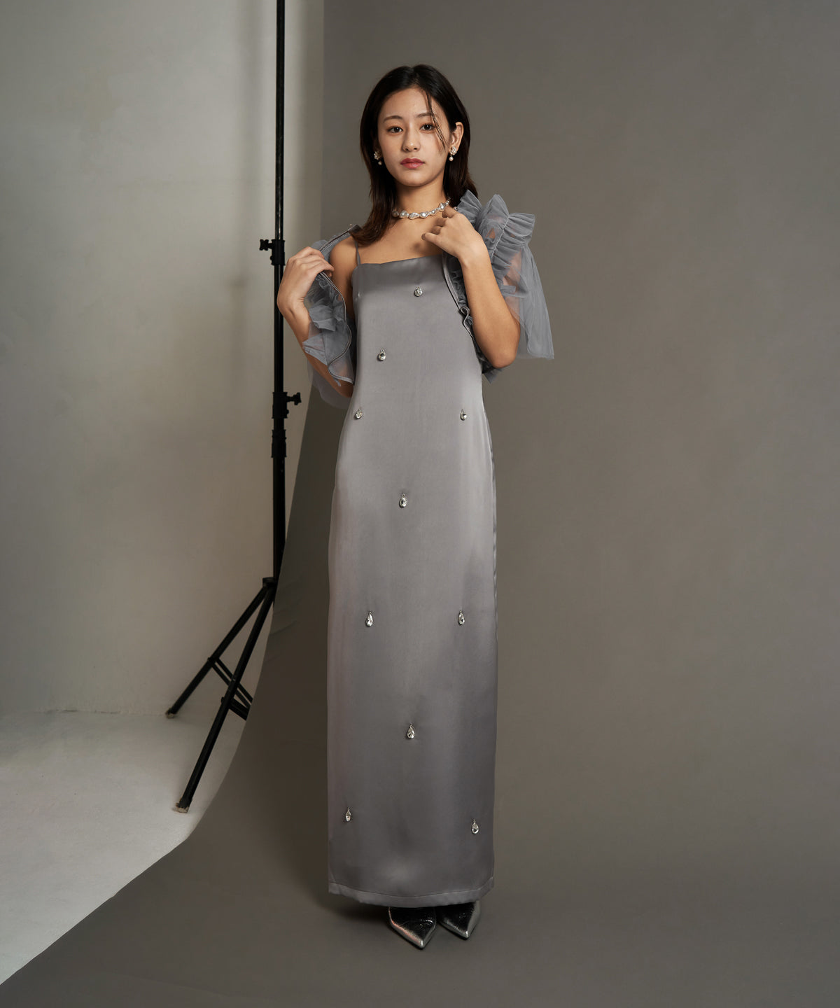 SATIN BIJOU SET DRESS