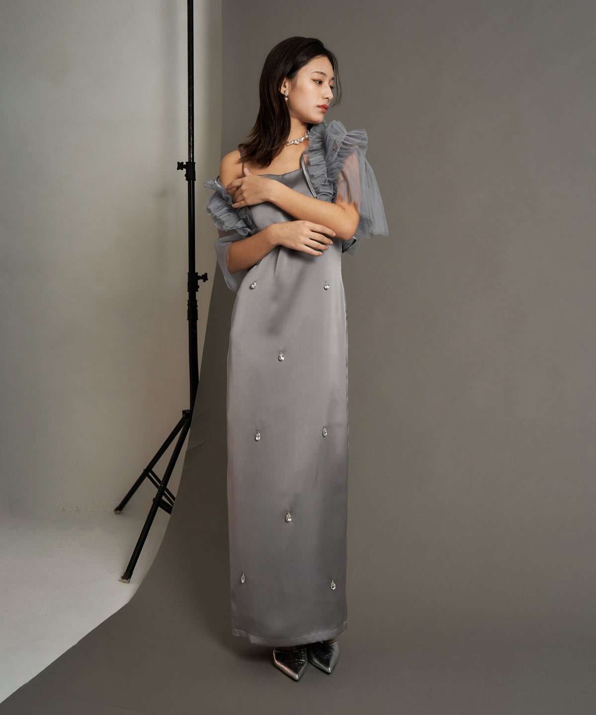 SATIN BIJOU SET DRESS