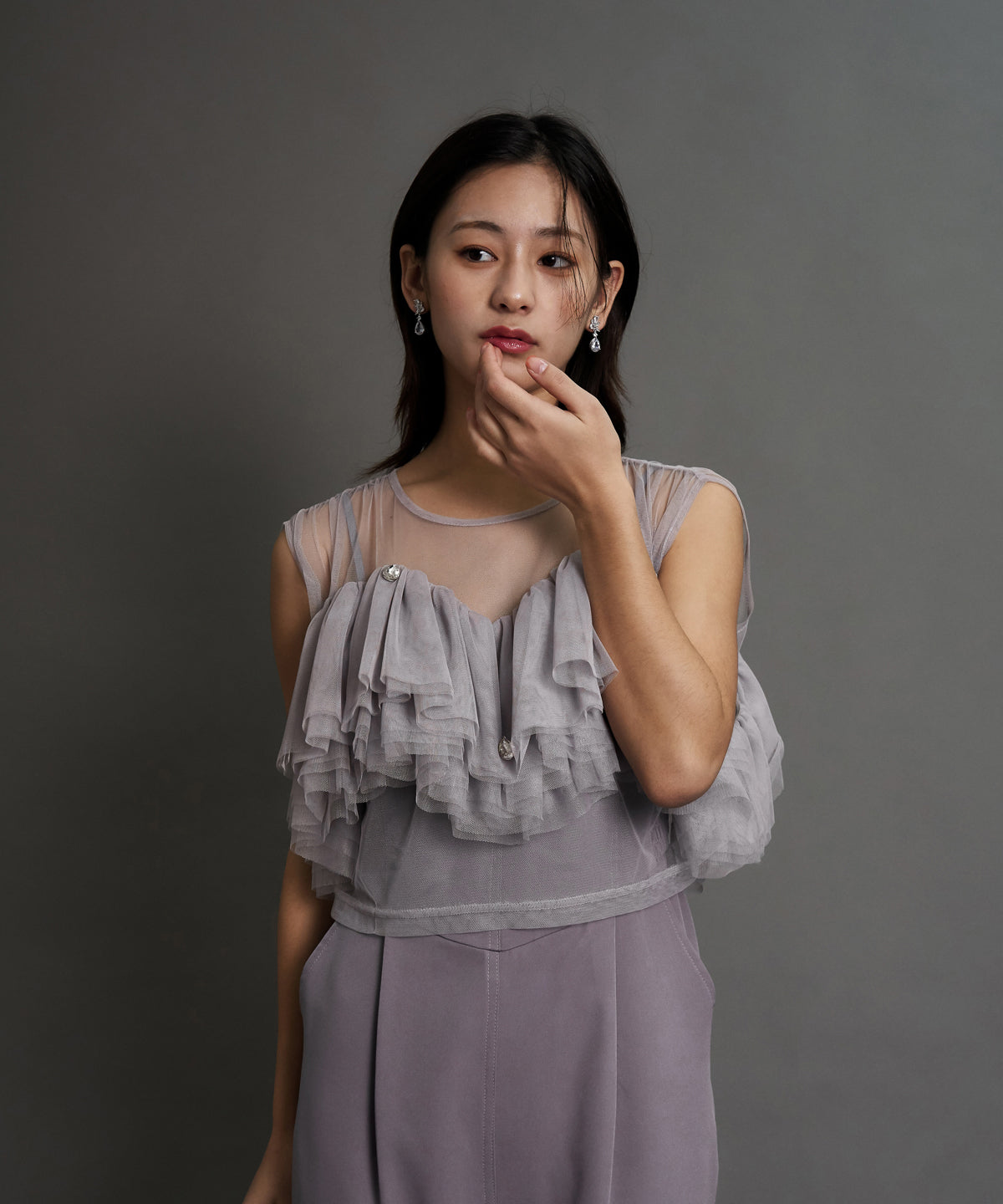 DROP BIJOU FRILL TOP