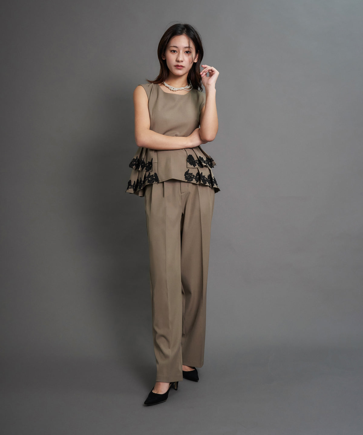 POINT LACE PANTS SET UP
