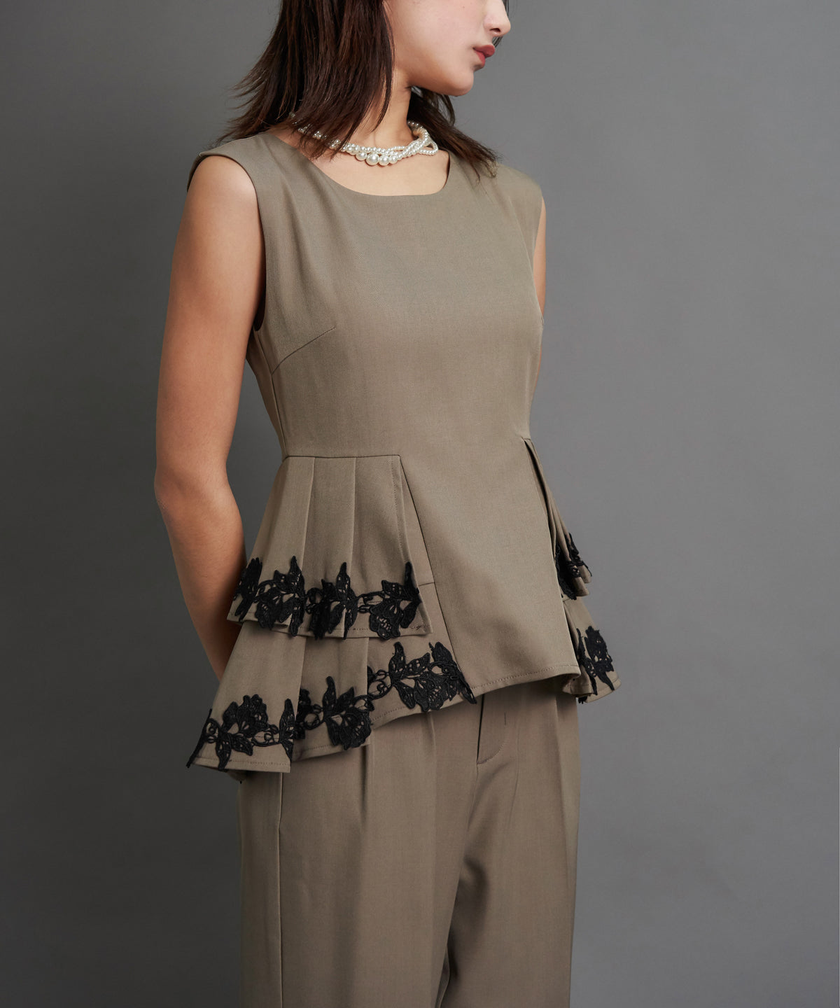 POINT LACE PANTS SET UP