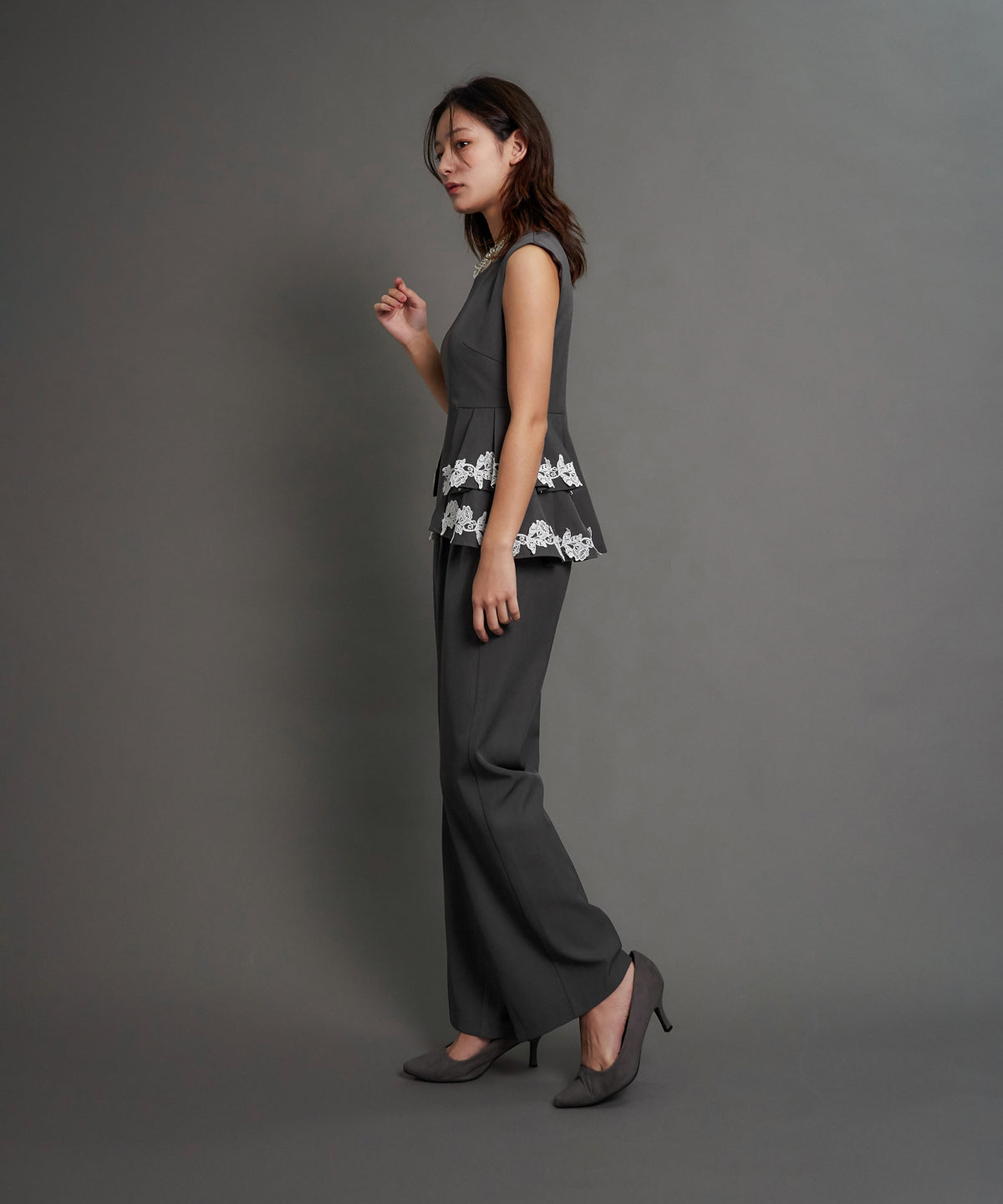 POINT LACE PANTS SET UP