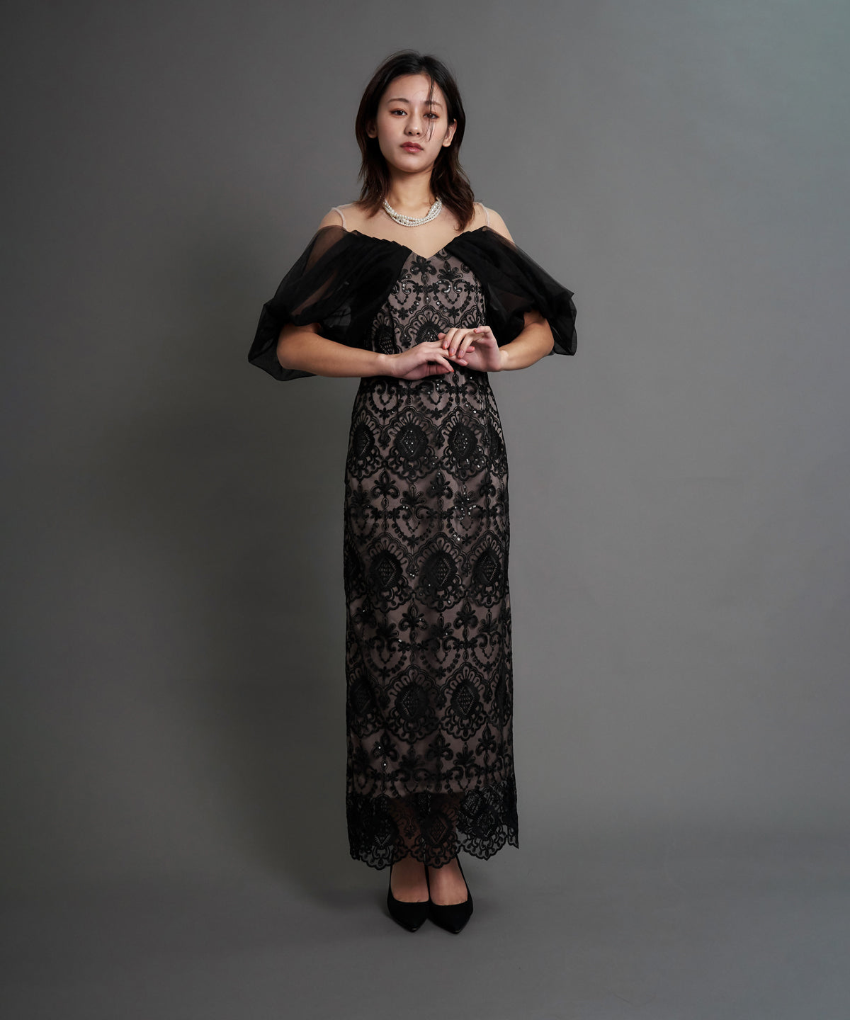 My shawty パーティードレス OFFSHOLDER LACE DRESS – My shawty