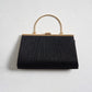 PLEATS LAME HAND BAG