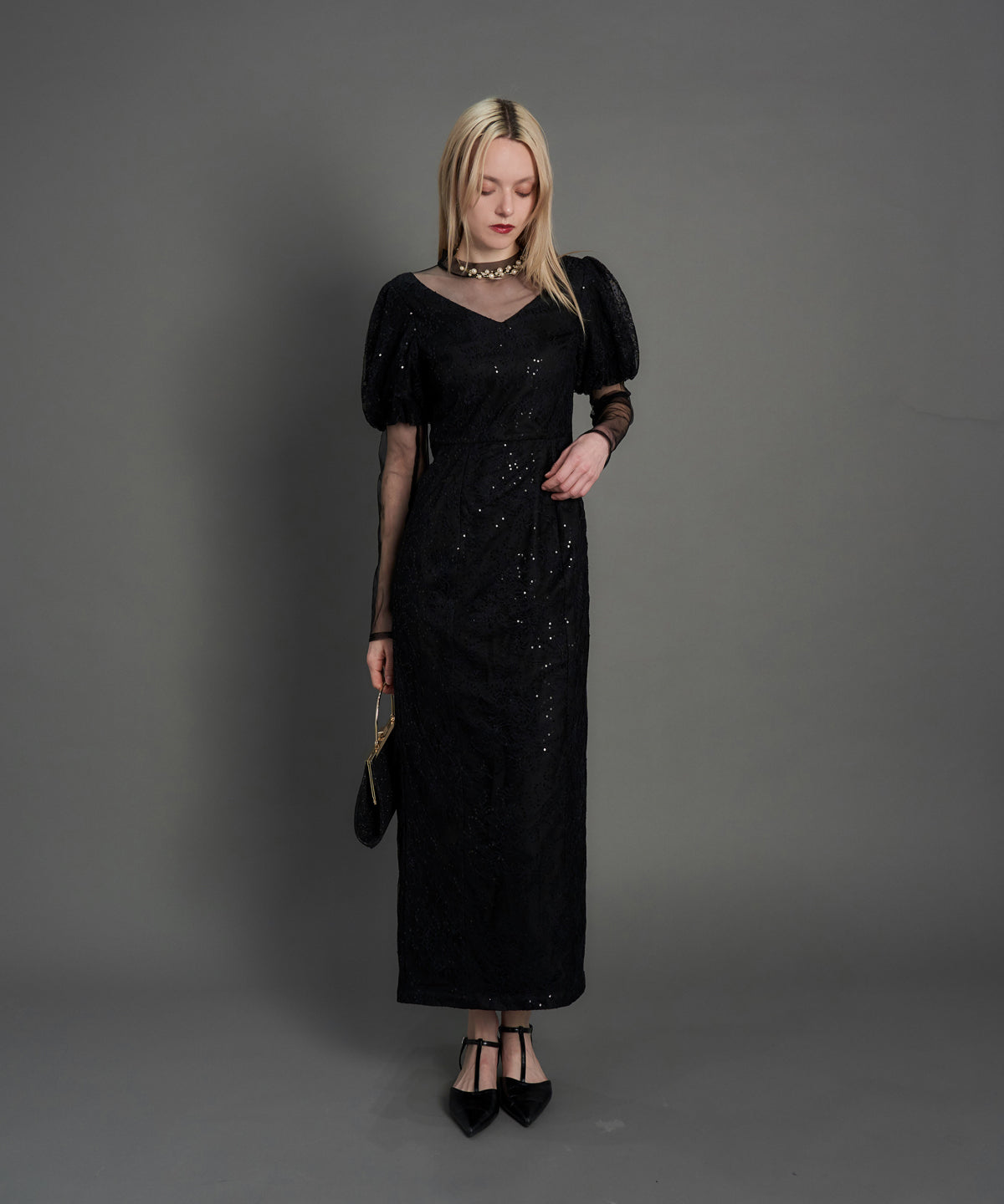 KIRARI PUFF SLEEVE DRESS